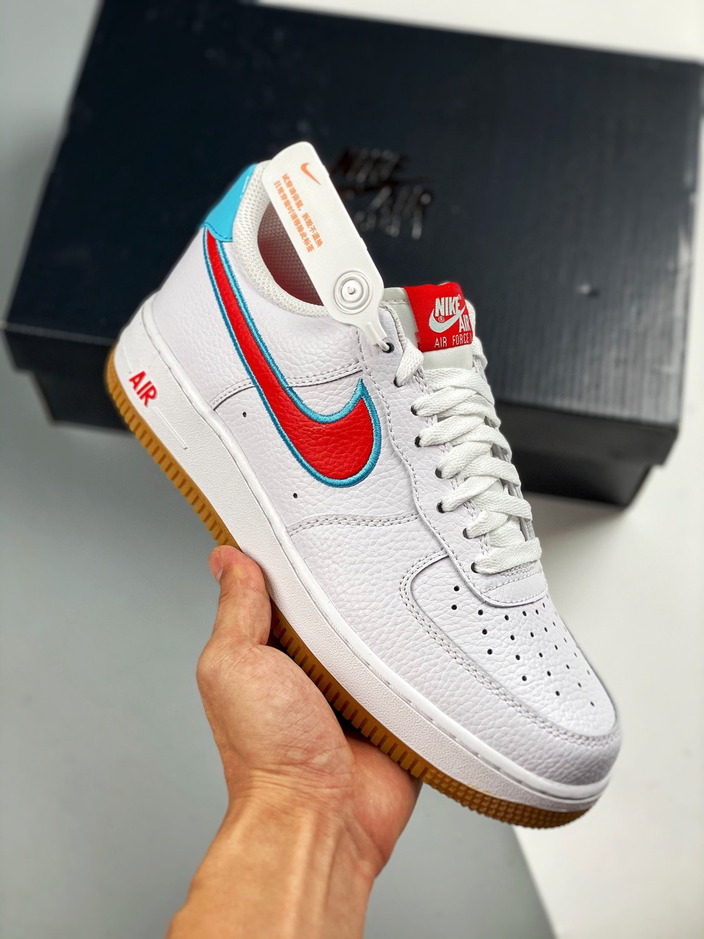 Nike Air Force 1 Low White/Chile Red-Glacier Ice For Sale