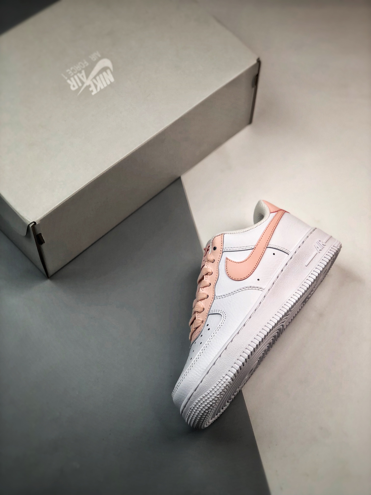Nike Air Force 1 Low White/Pale Coral-University Red For Sale