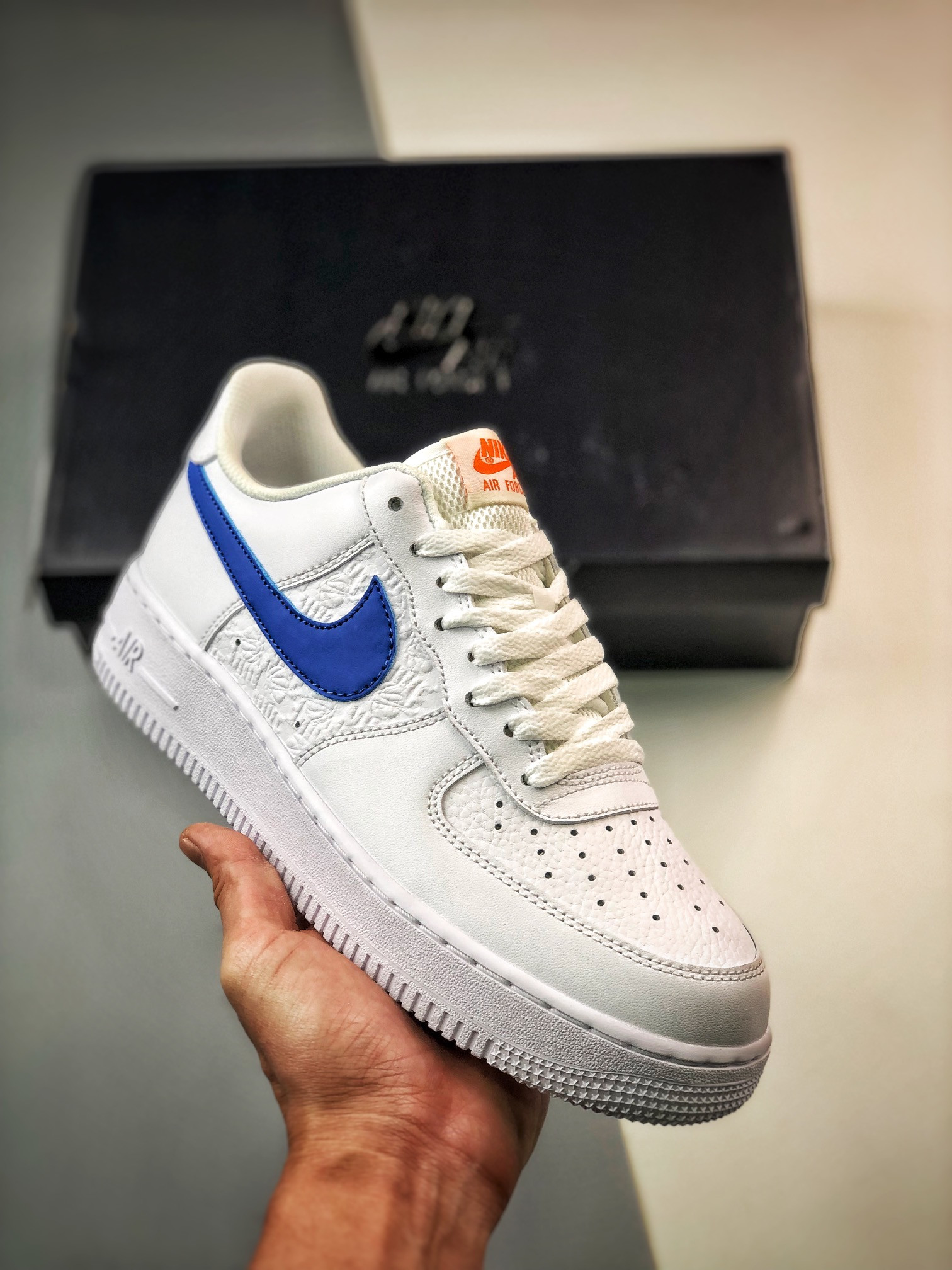 Nike Air Force 1 Low White/Picante Red-Game Royal For Sale