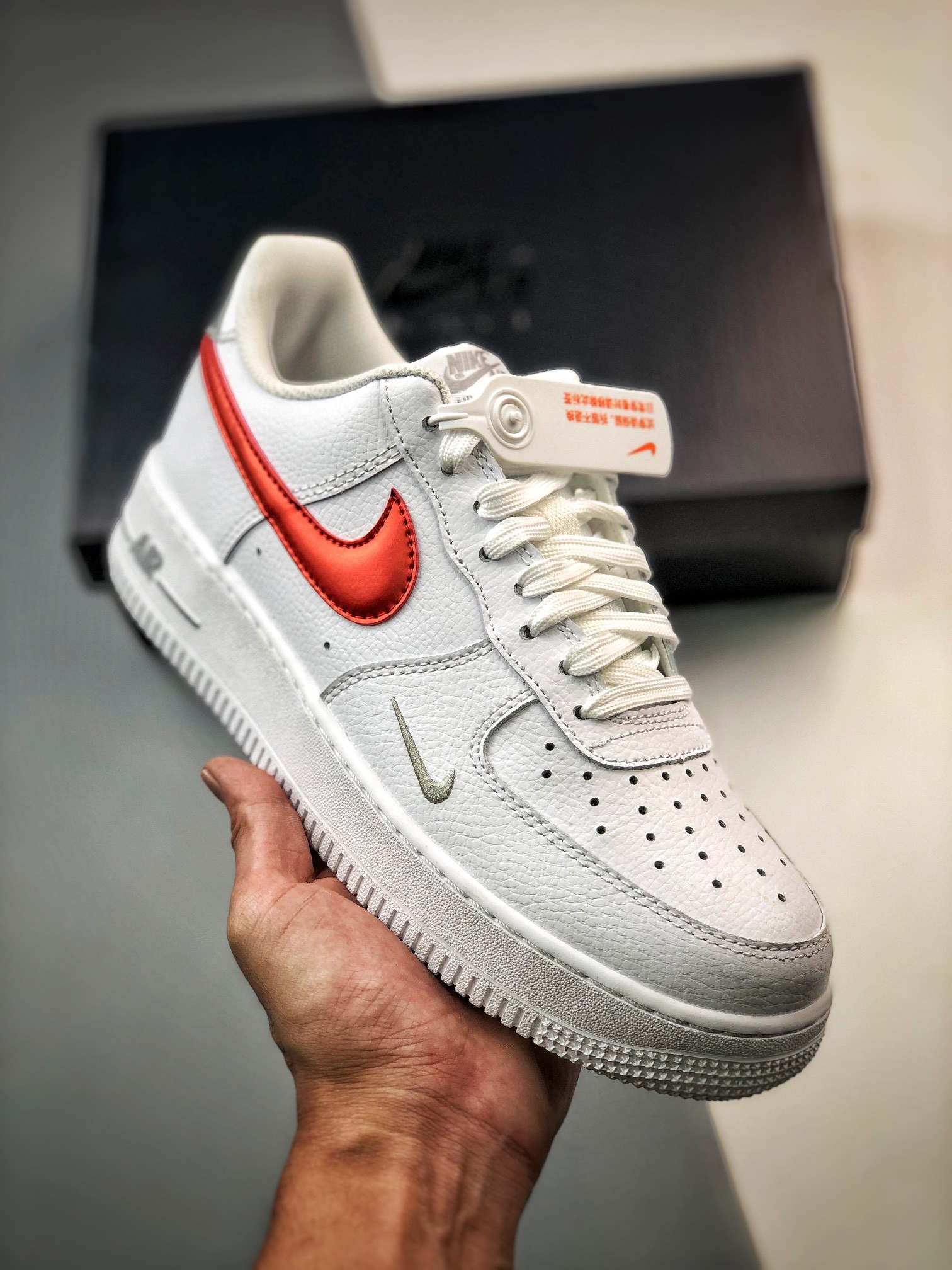 Nike Air Force 1 Low White/Picante Red-Wolf Grey For Sale