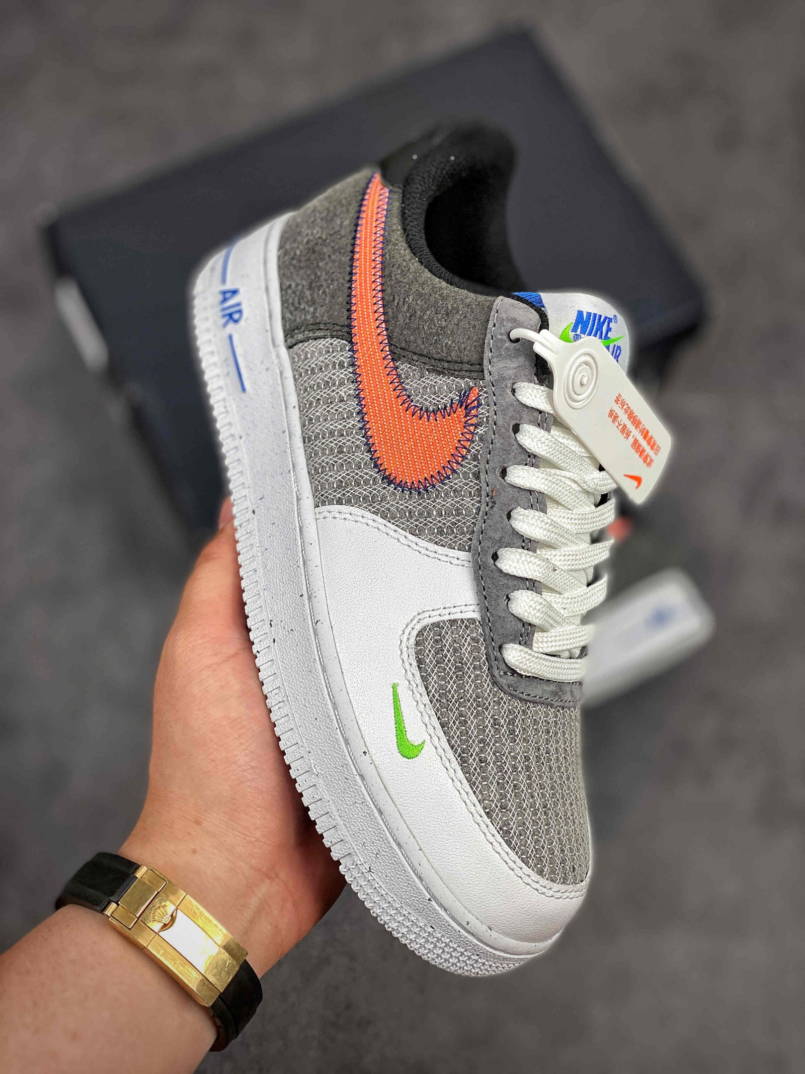 Nike Air Force 1 Low White/Sport Red-Grey-Electric Green For Sale