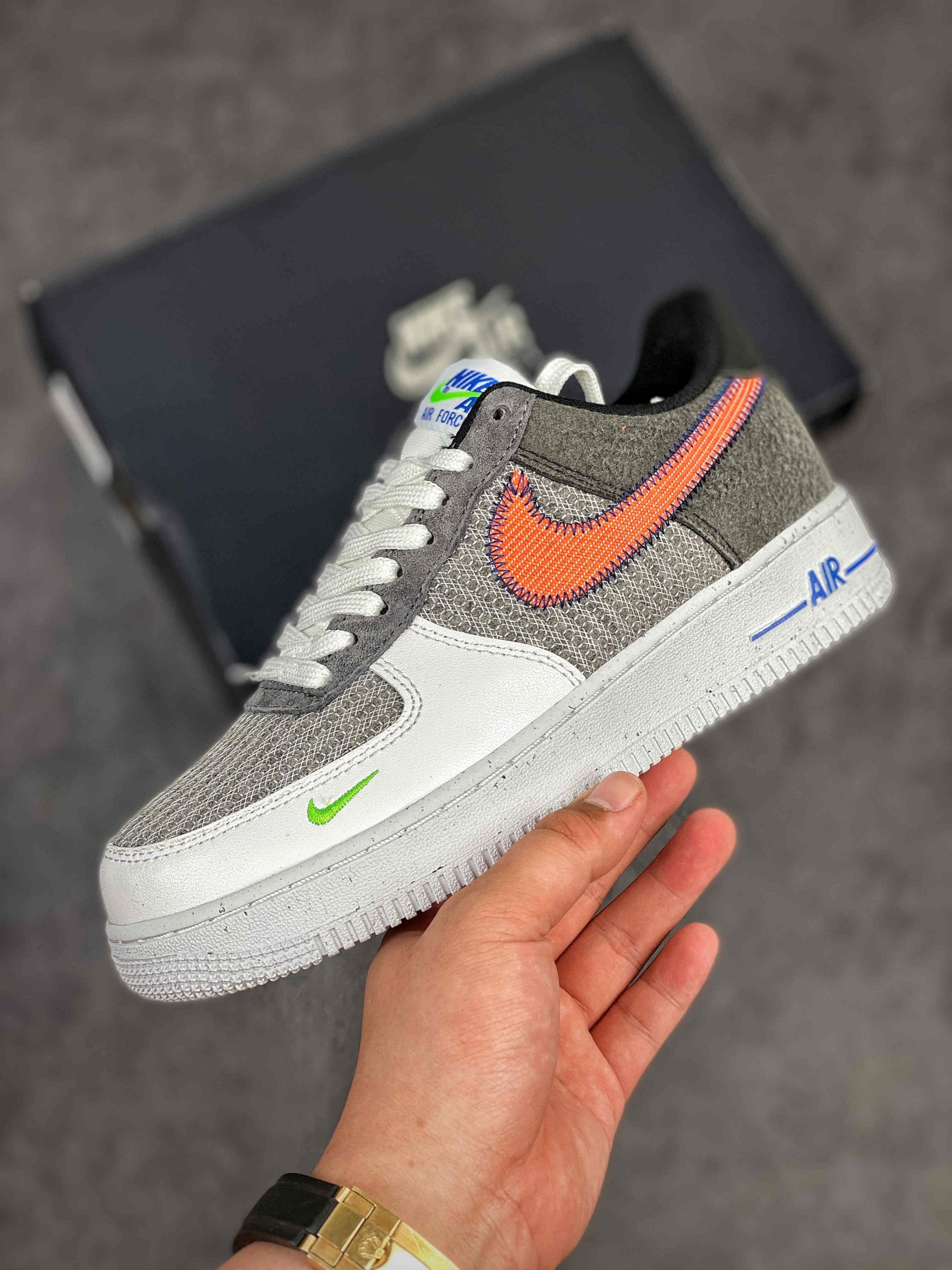 Nike Air Force 1 Low White/Sport Red-Grey-Electric Green For Sale