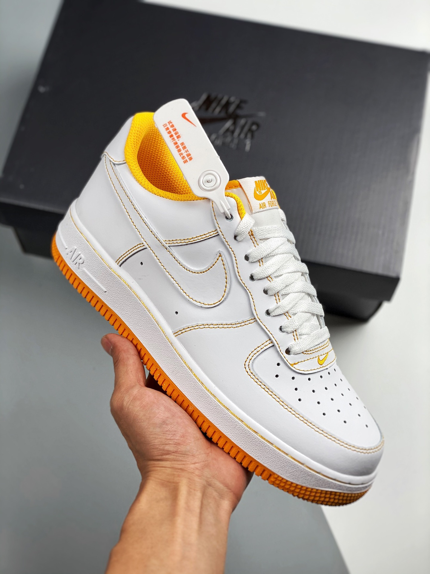 Nike Air Force 1 Low White/White-Laser Orange For Sale