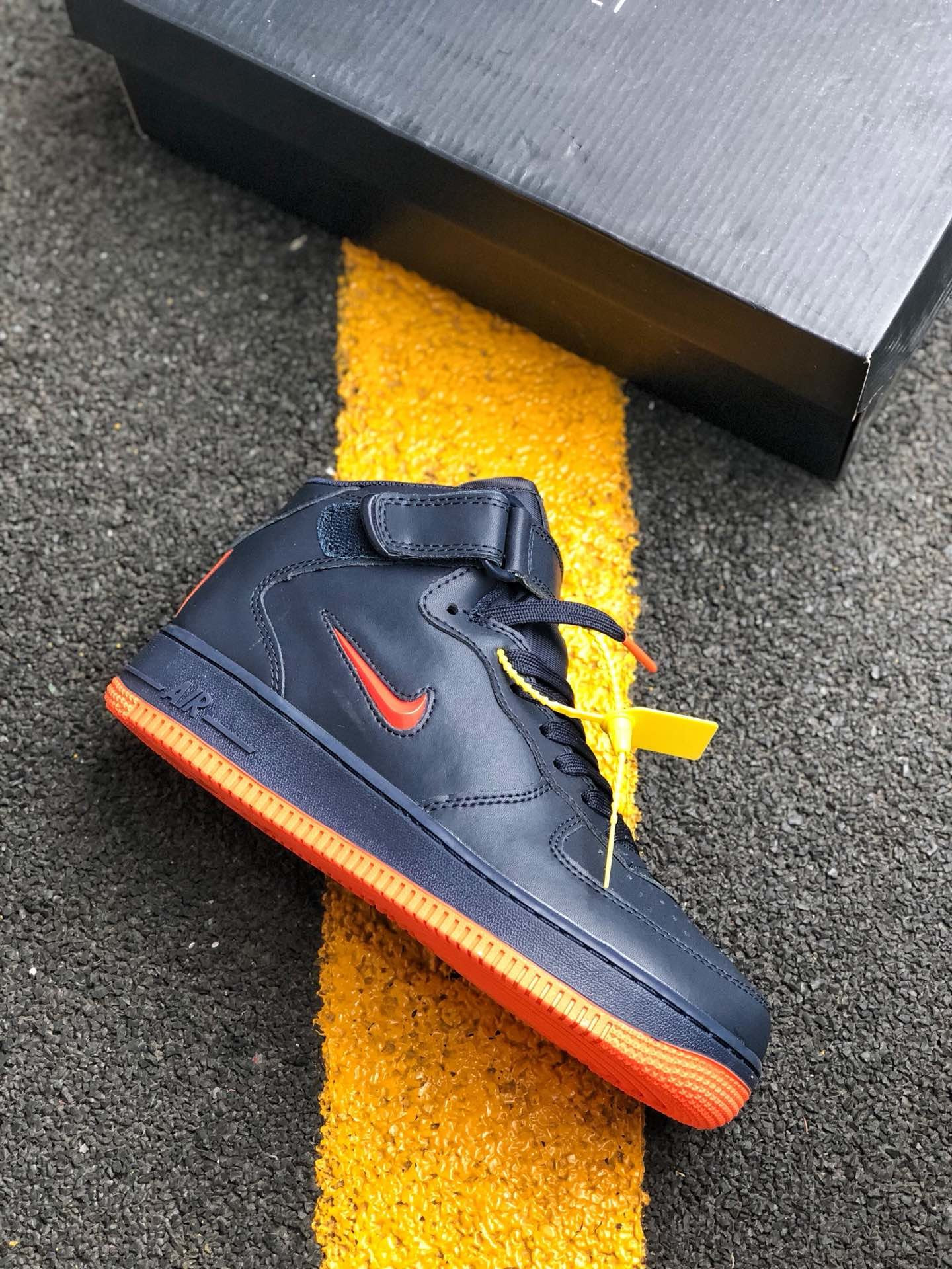 Nike Air Force 1 Mid “New York” Obsidian Black For Sale