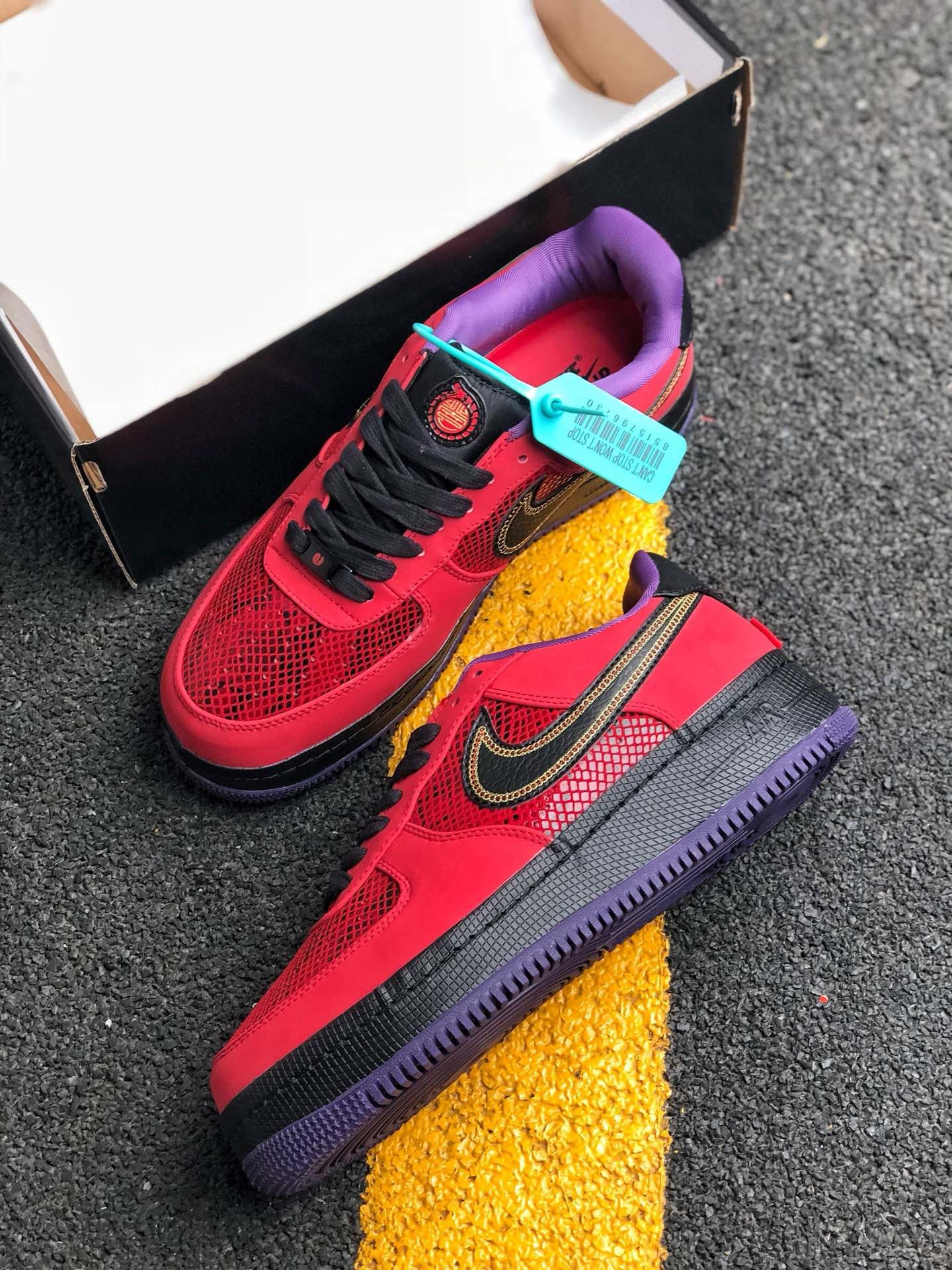 Nike Air Force 1 NG CMFT Low ‘Year Of The Snake’ Red/Black-Court Purple On Sale