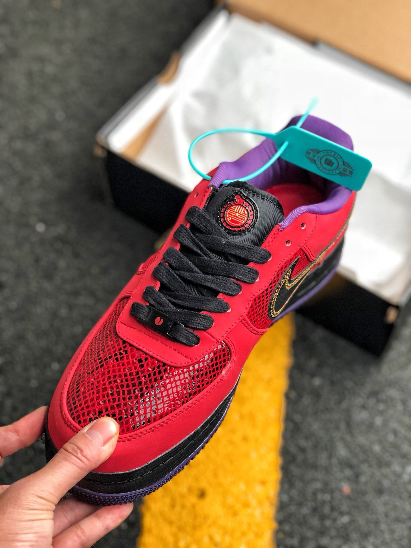 Nike Air Force 1 NG CMFT Low ‘Year Of The Snake’ Red/Black-Court Purple On Sale