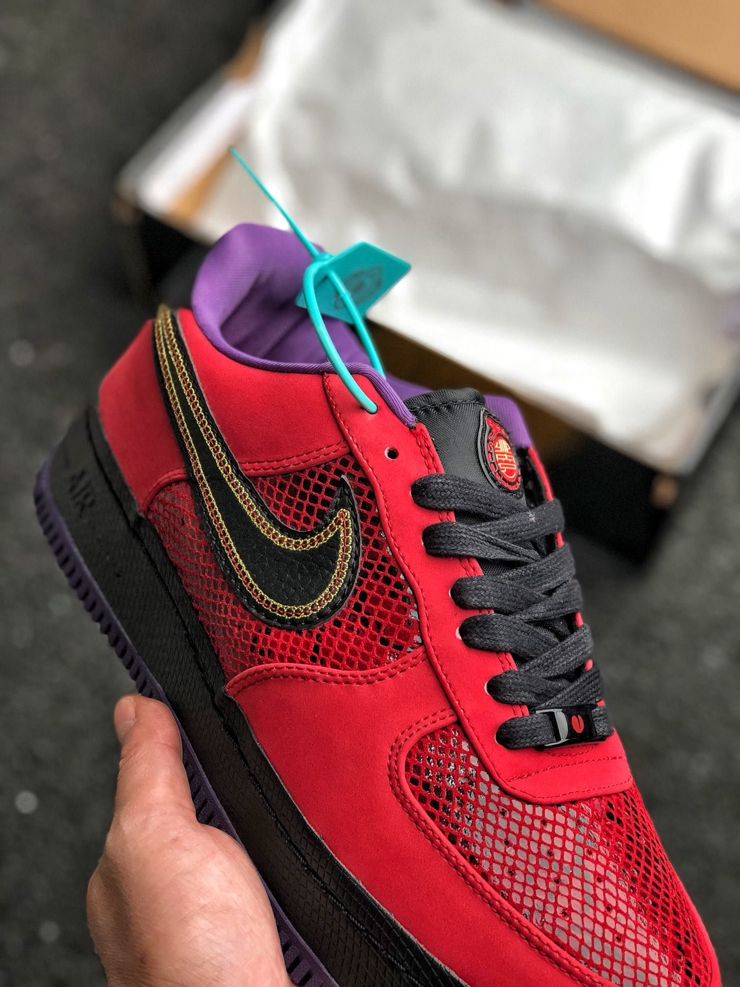 Nike Air Force 1 NG CMFT Low ‘Year Of The Snake’ Red/Black-Court Purple On Sale