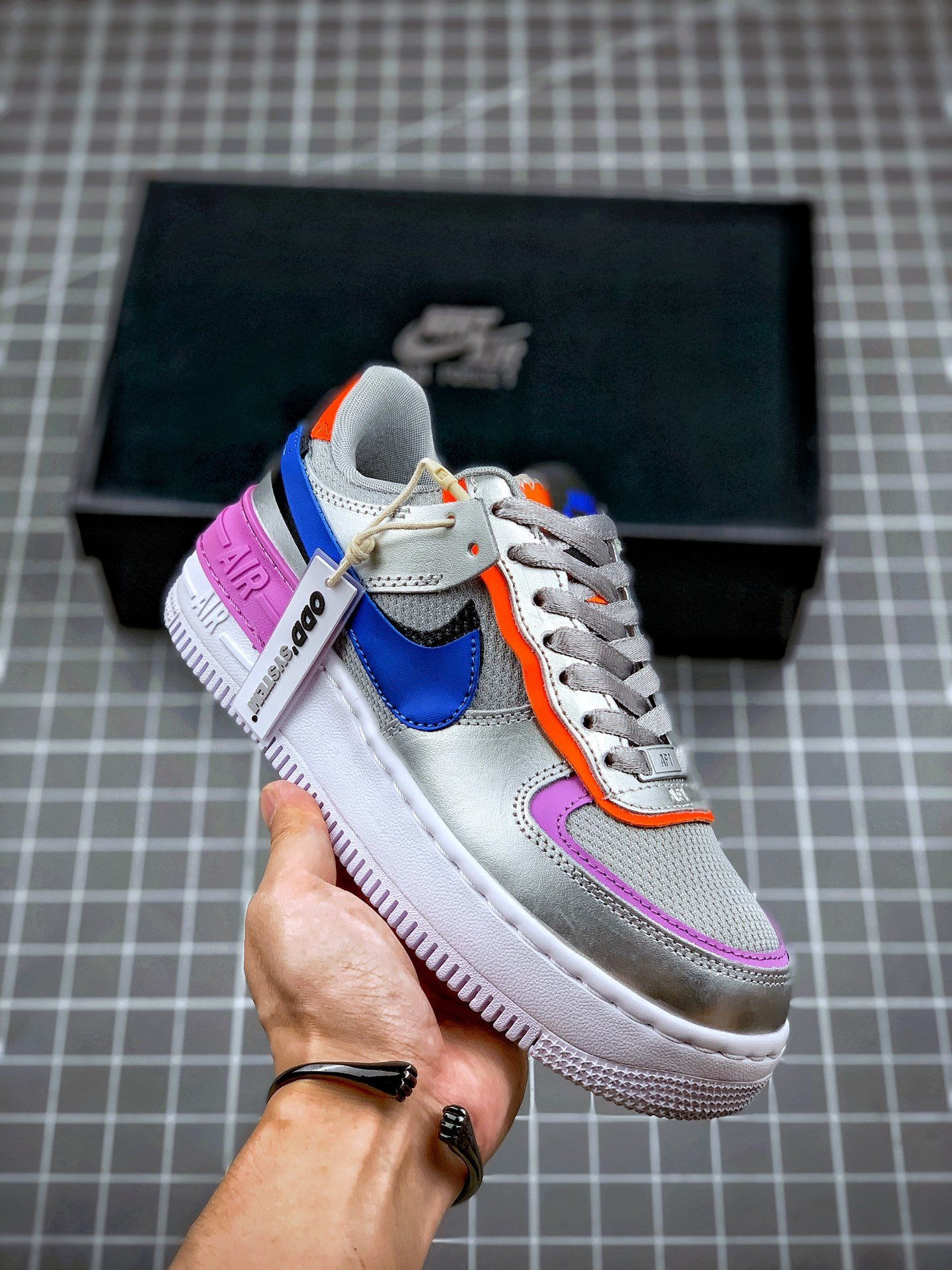 Nike Air Force 1 Shadow Metallic Silver/Fuchsia Glow For Sale
