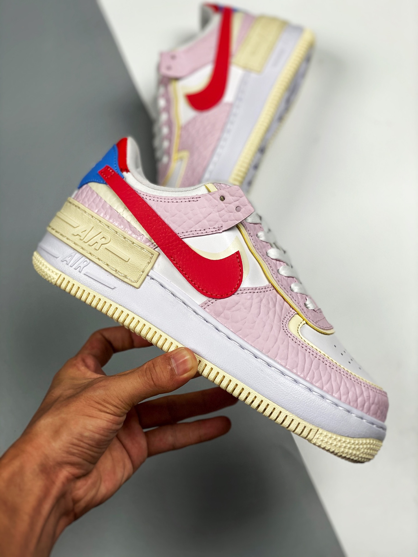 Nike Air Force 1 Shadow Pink White Yellow Red For Sale