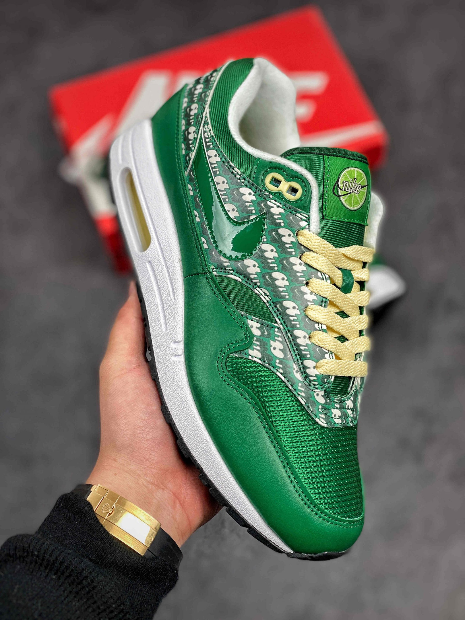 Nike Air Max 1 “Limeade” Pine Green/True White For Sale