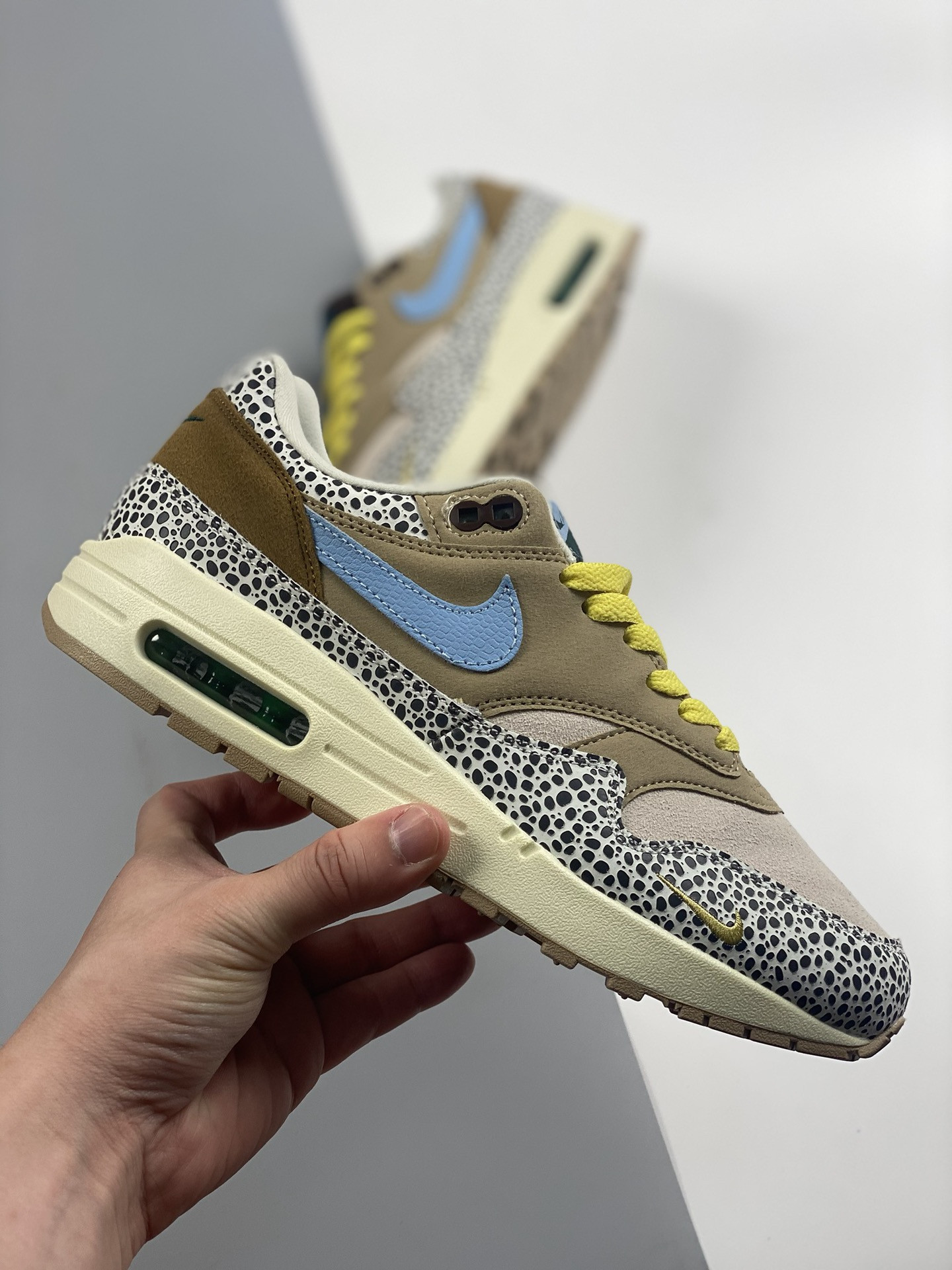 Nike Air Max 1 “Safari” Cobblestone/Worn Blue-Limestone For Sale