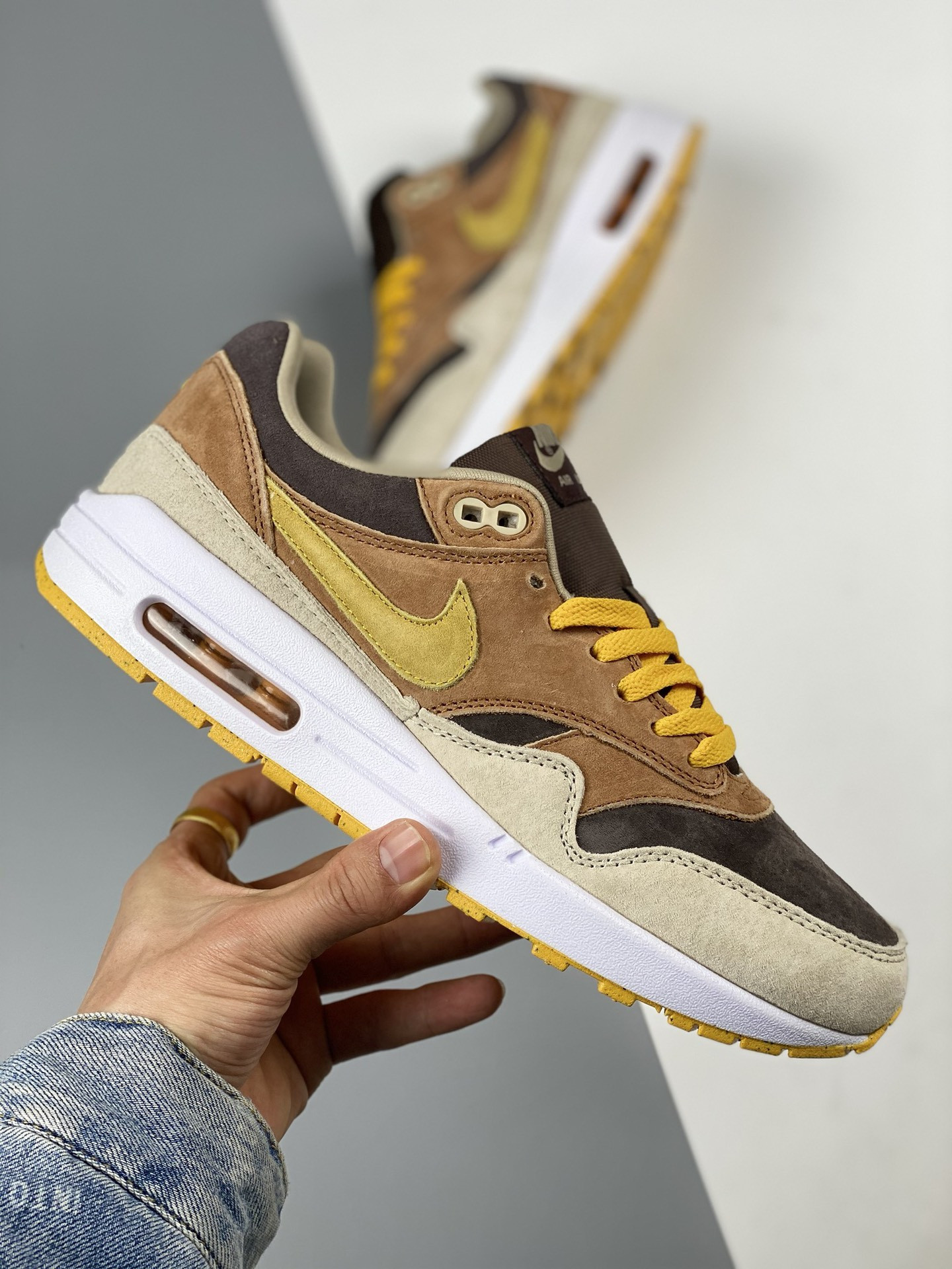 Nike Air Max 1 “Ugly Duckling” Pecan/Yellow Ochre-Brown For Sale