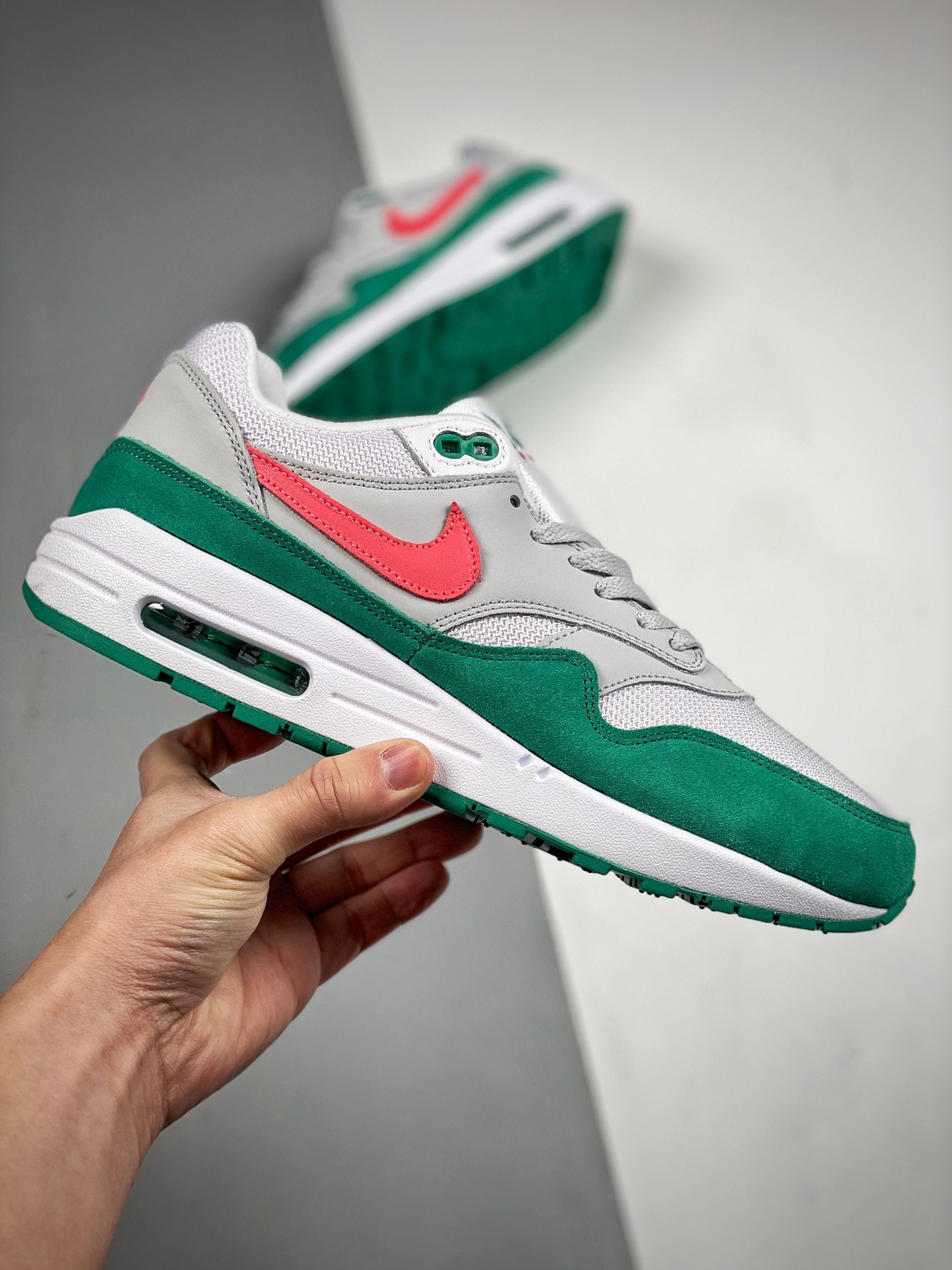 Nike Air Max 1 “Watermelon” White/Sunset Pulse-Kinetic Green For Sale
