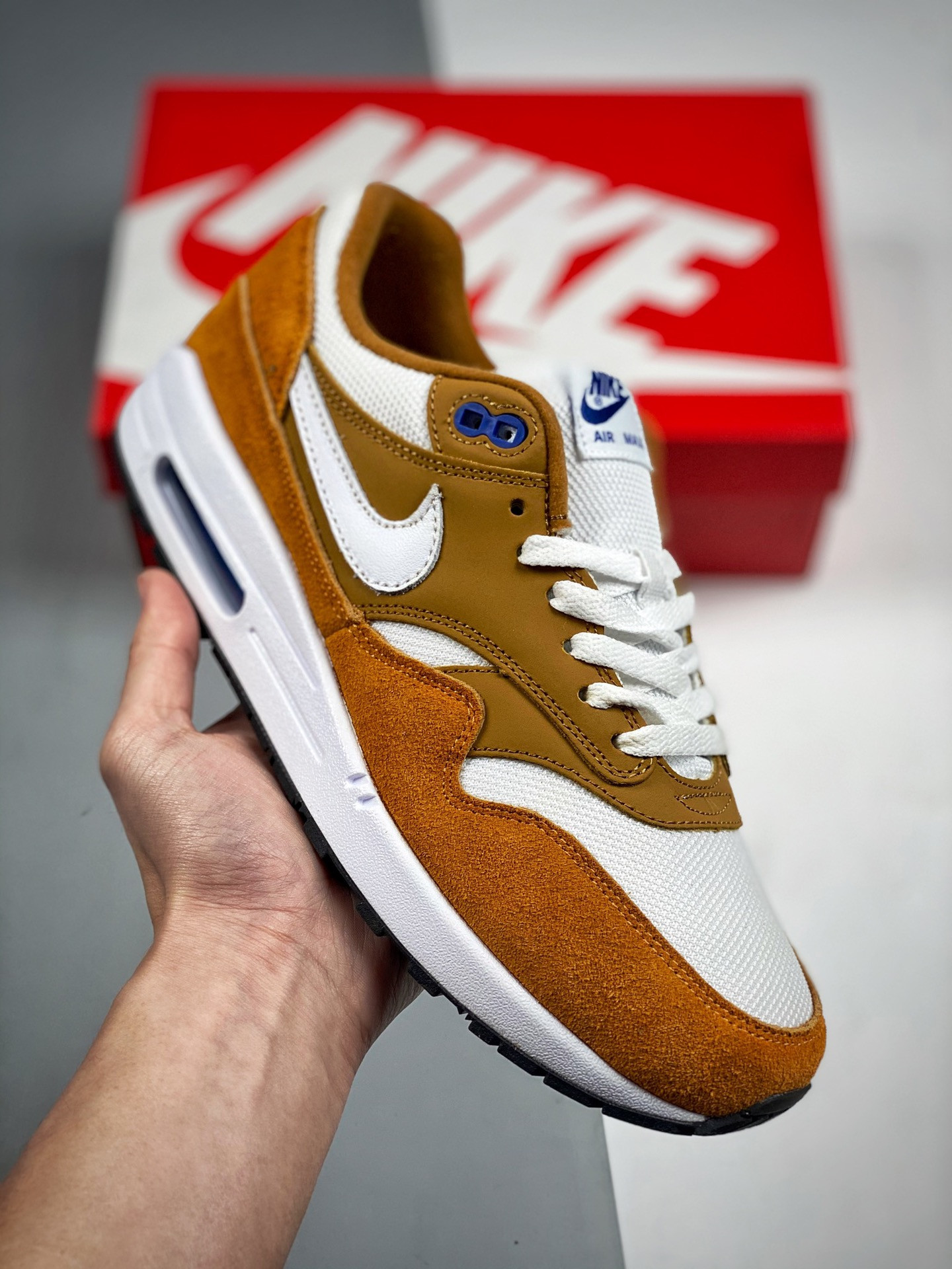 Nike Air Max 1 Dark Curry/Sport Blue/Black/True White For Sale