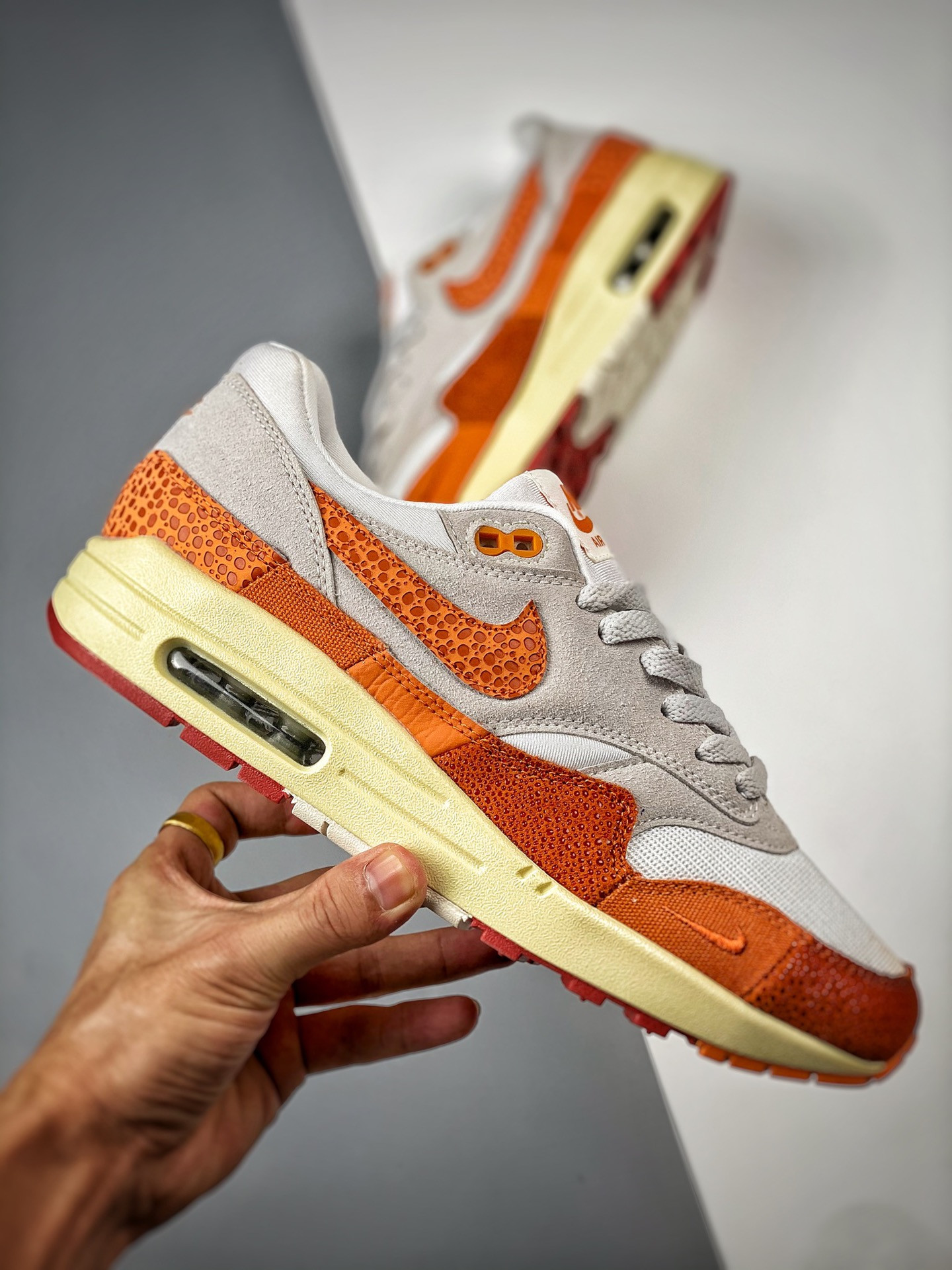 Nike Air Max 1 Master Light Bone/Magma Orange-Neutral Grey For Sale