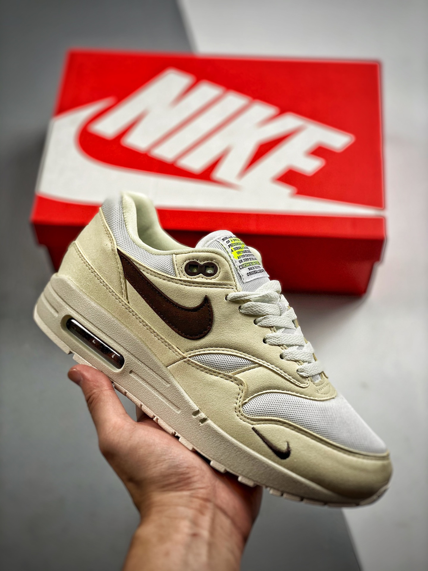 Nike Air Max 1 Sail/Ironstone-White-Rattan For Sale