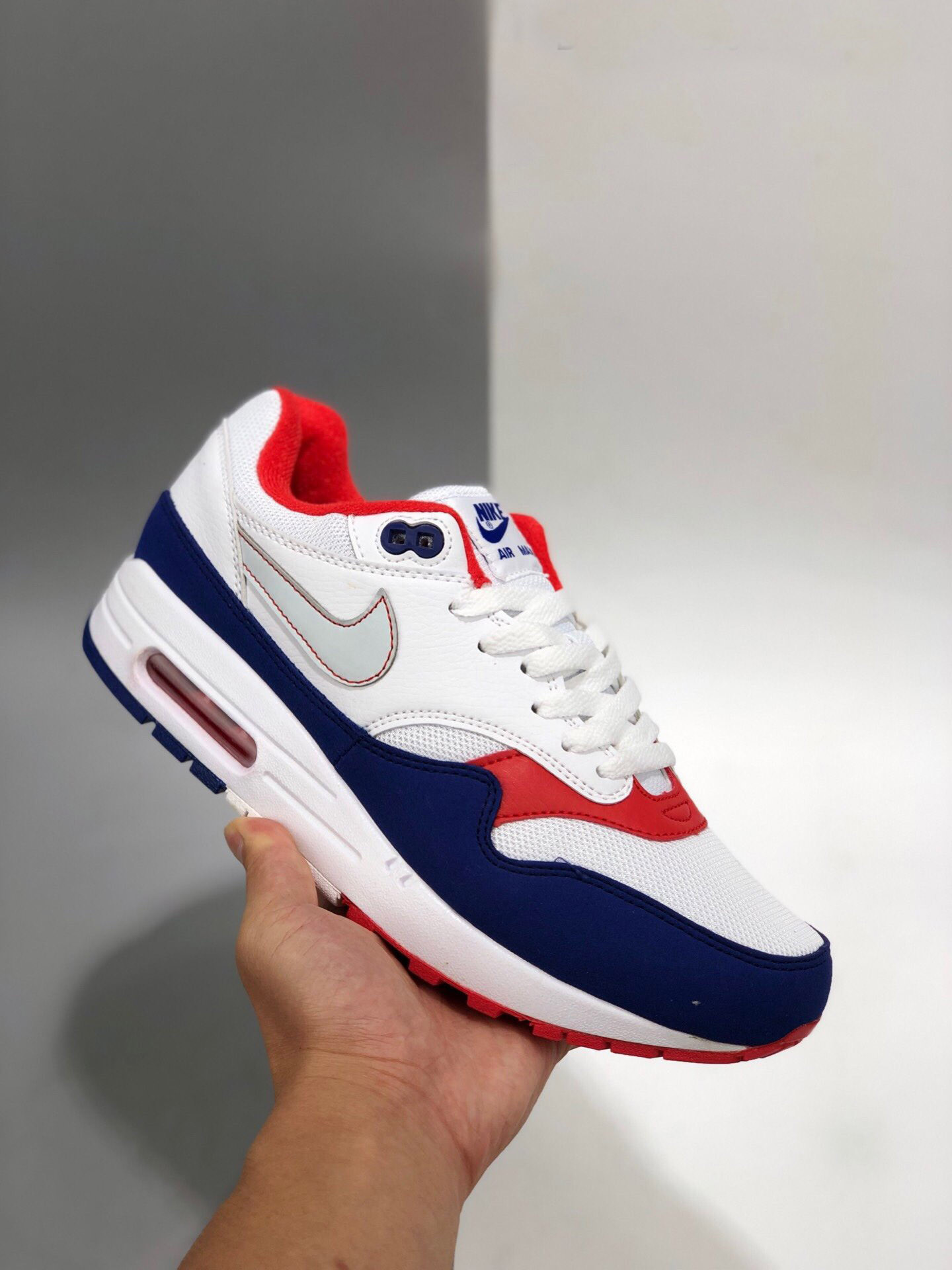 Nike Air Max 1 White Red Blue For Sale