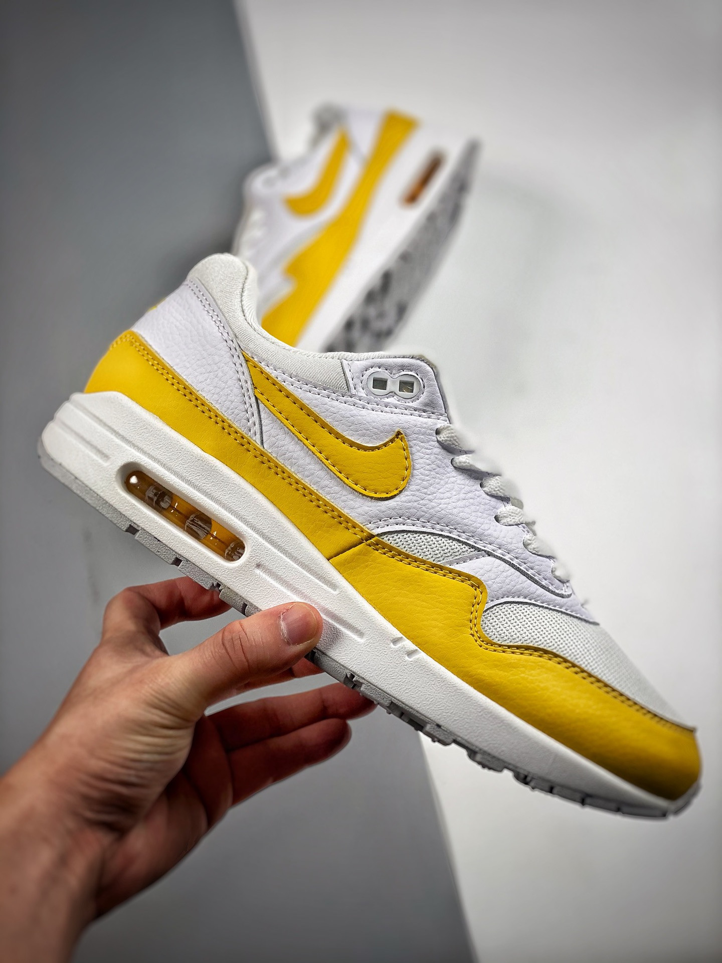 Nike Air Max 1 White/Bright Yellow For Sale