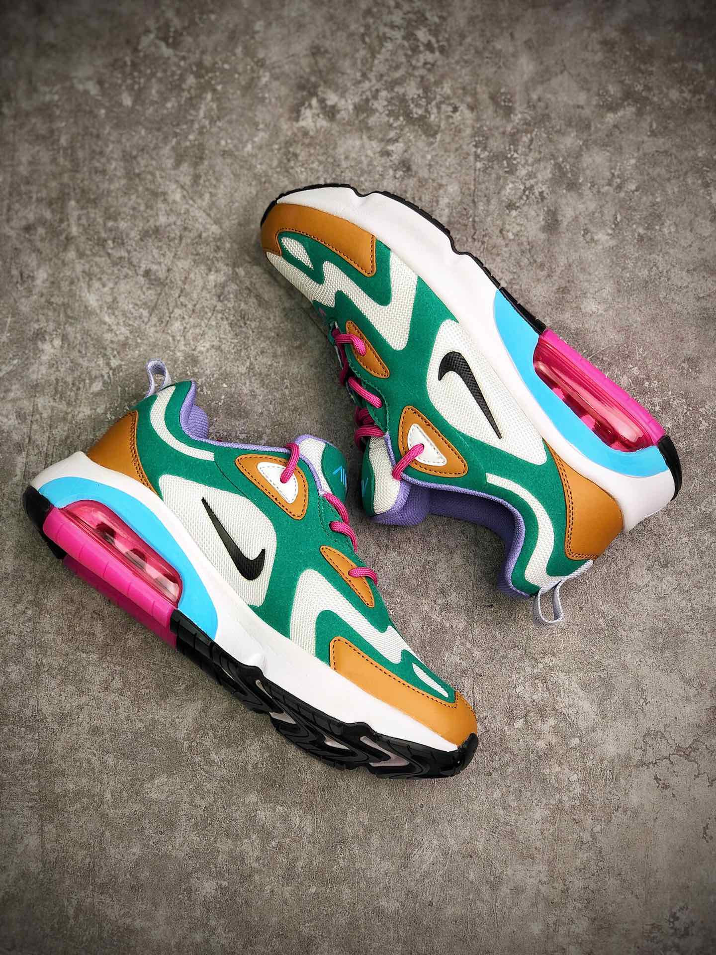 Nike Air Max 200 Mystic Green/White-Gold Suede For Sale