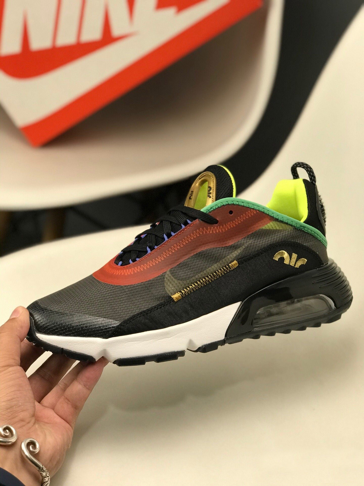 Nike Air Max 2090 “Hidden Message” Black/Metallic Gold/Racer Blue/Green Spark