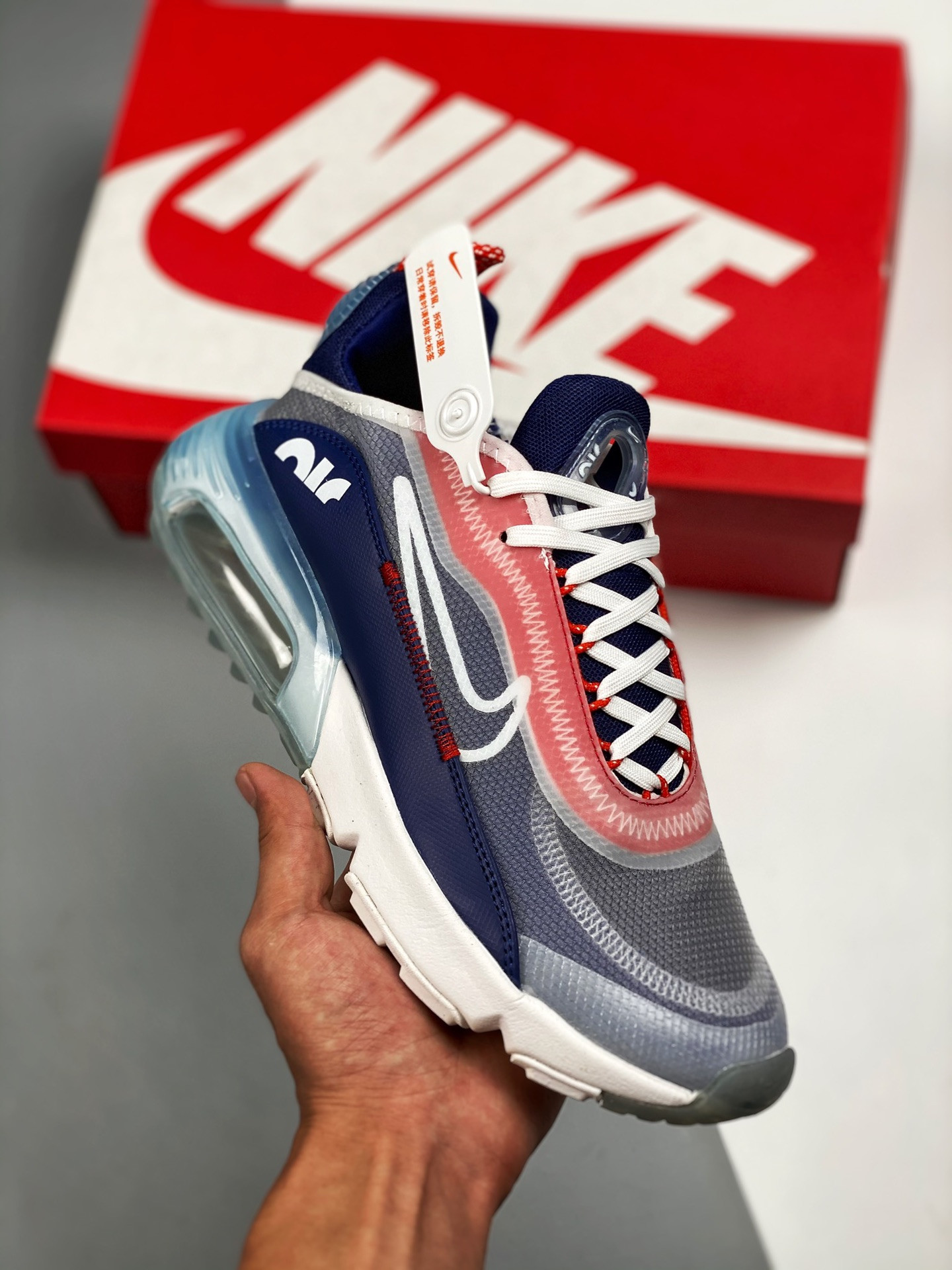 Nike Air Max 2090 “USA” Sail/Chile Red-Deep Royal Blue On Sale