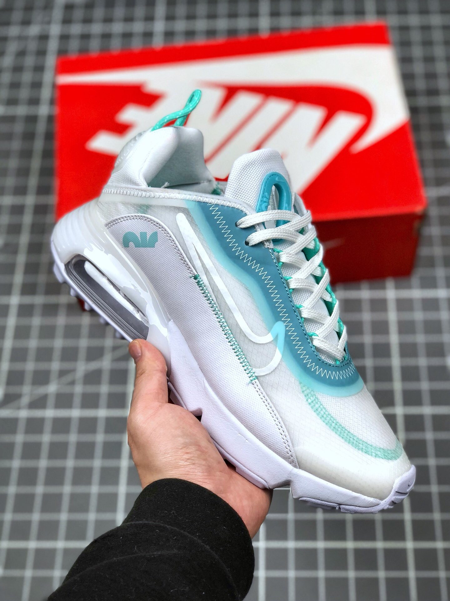Nike Air Max 2090 Photon Dust/Midnight Turquoise-Solar Flare On Sale