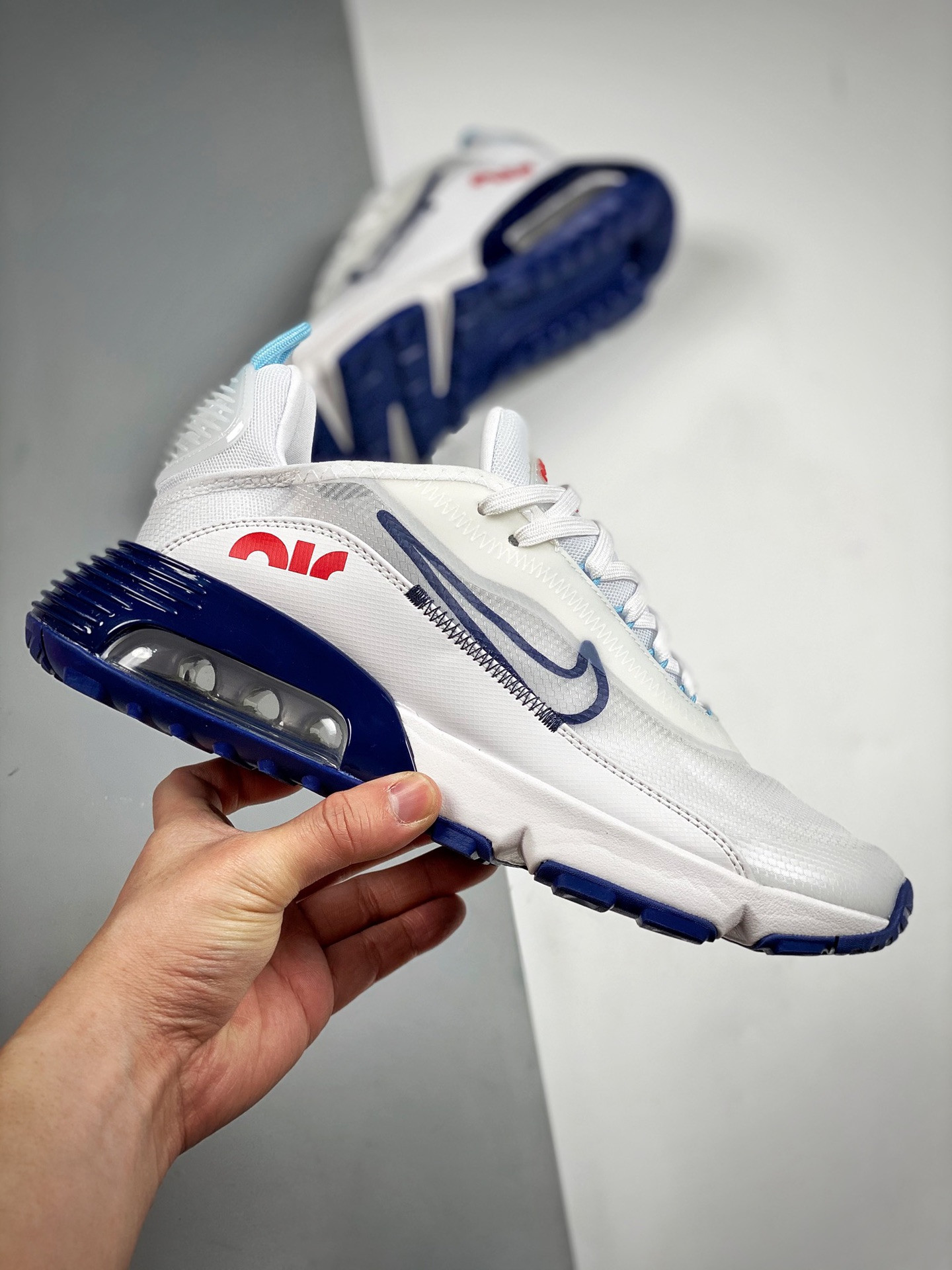 Nike Air Max 2090 White Navy Red For Sale
