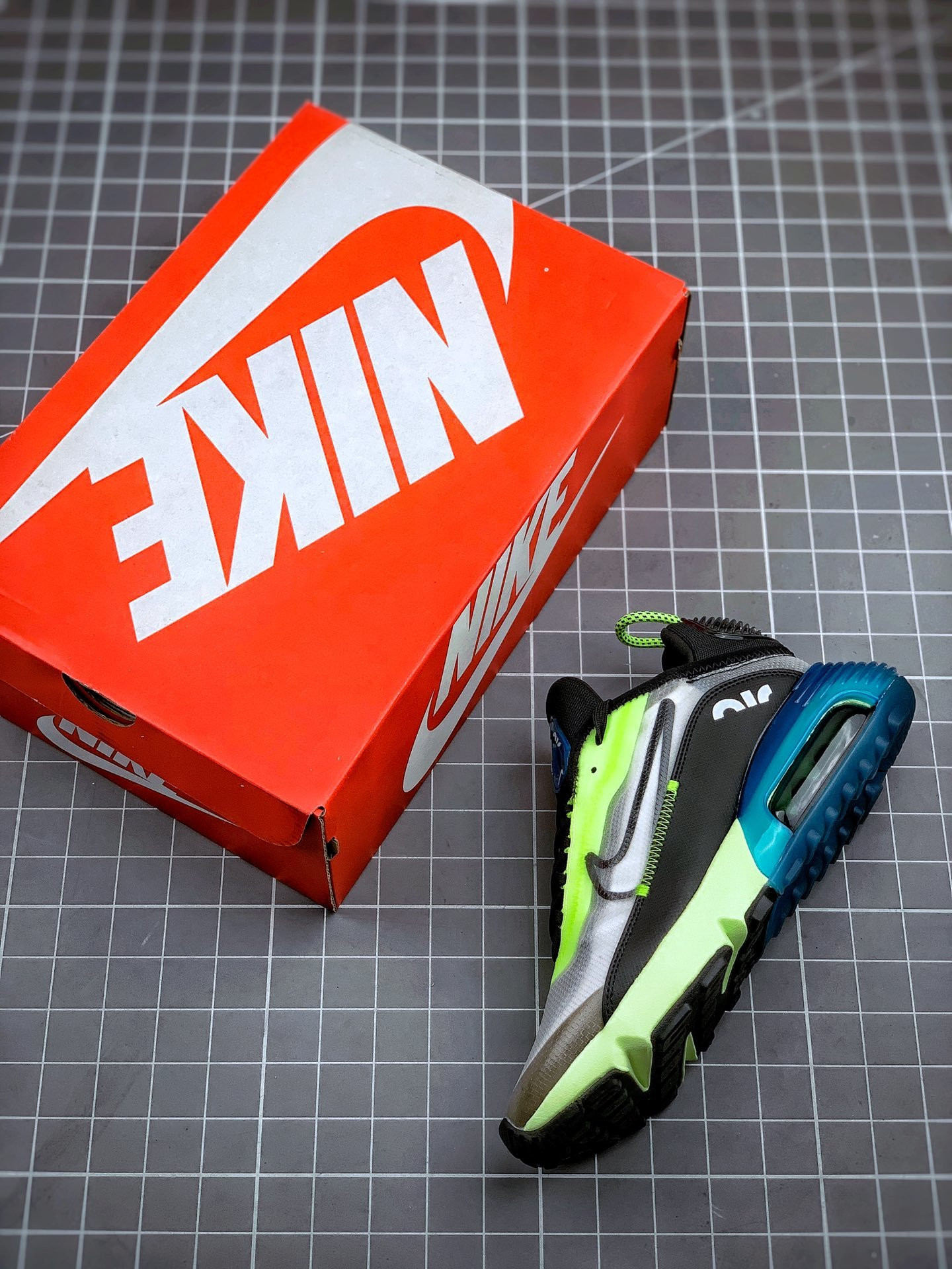 Nike Air Max 2090 White/Black-Volt-Blue Force On Sale