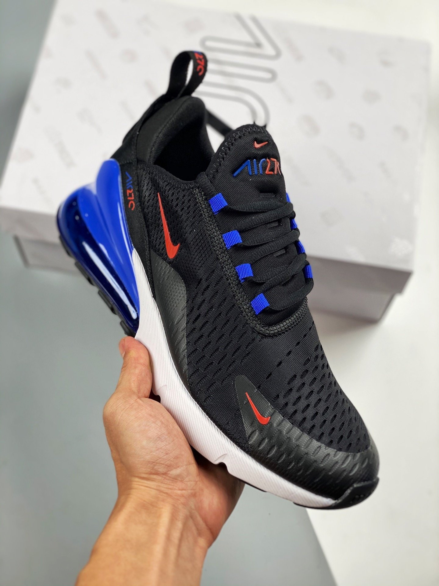 Nike Air Max 270 Black Blue For Sale