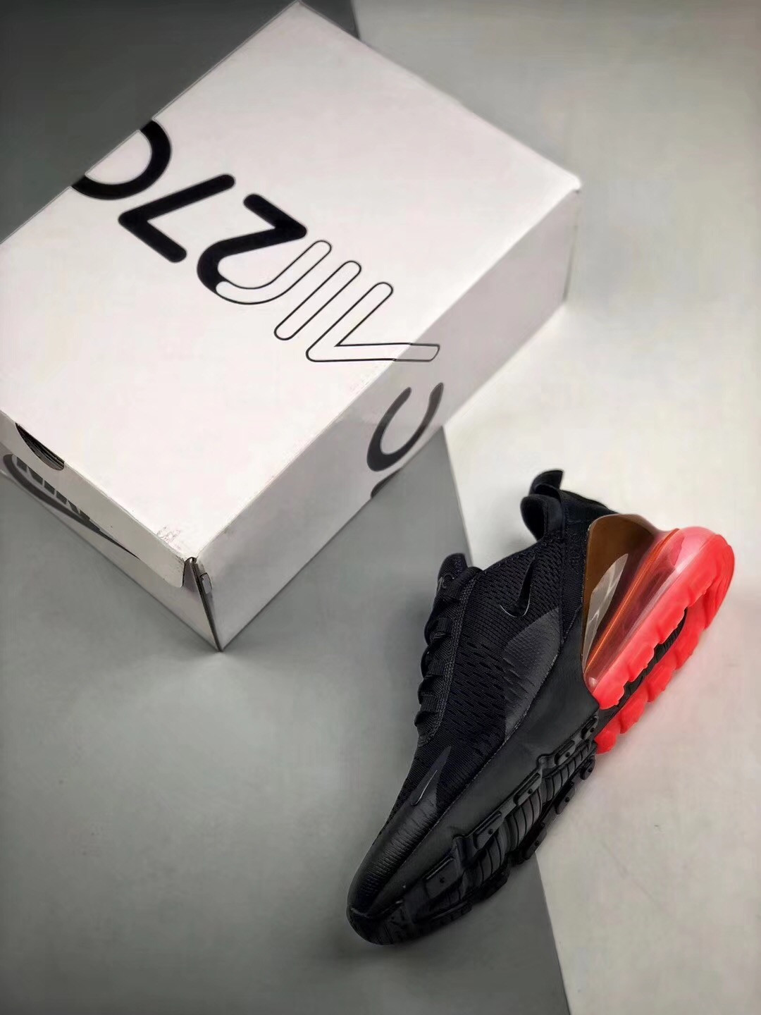 Nike Air Max 270 Black Hot Punch For Sale