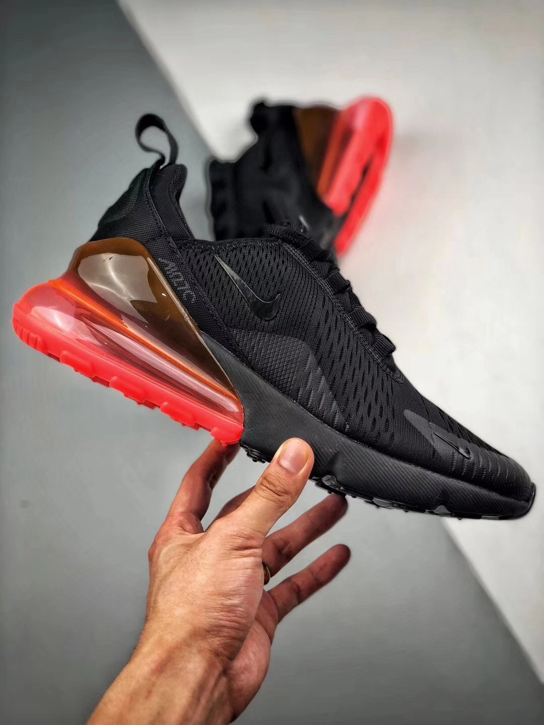 Nike Air Max 270 Black Hot Punch For Sale