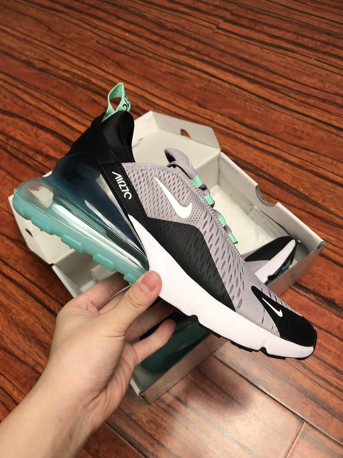 Nike Air Max 270 “Fresh Mint” Atmosphere Grey For Sale