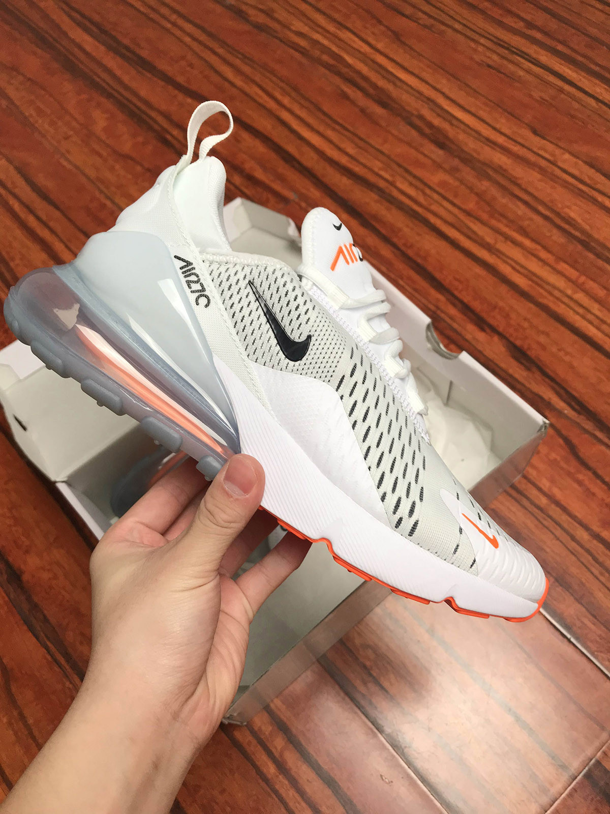 Nike Air Max 270 “Just Do It” White/Black-Total Orange For Sale