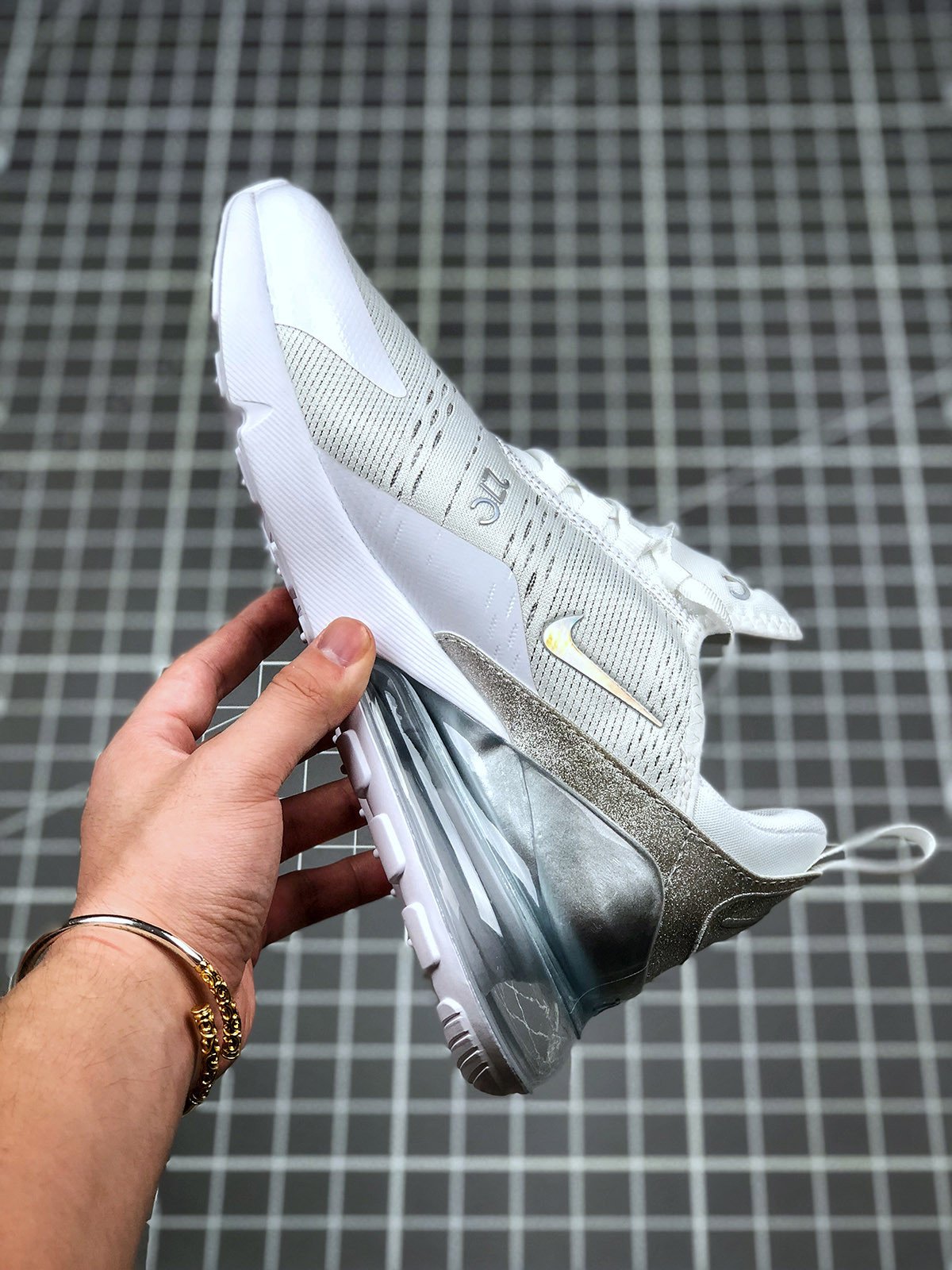 Nike Air Max 270 Metallic Summit White For Sale