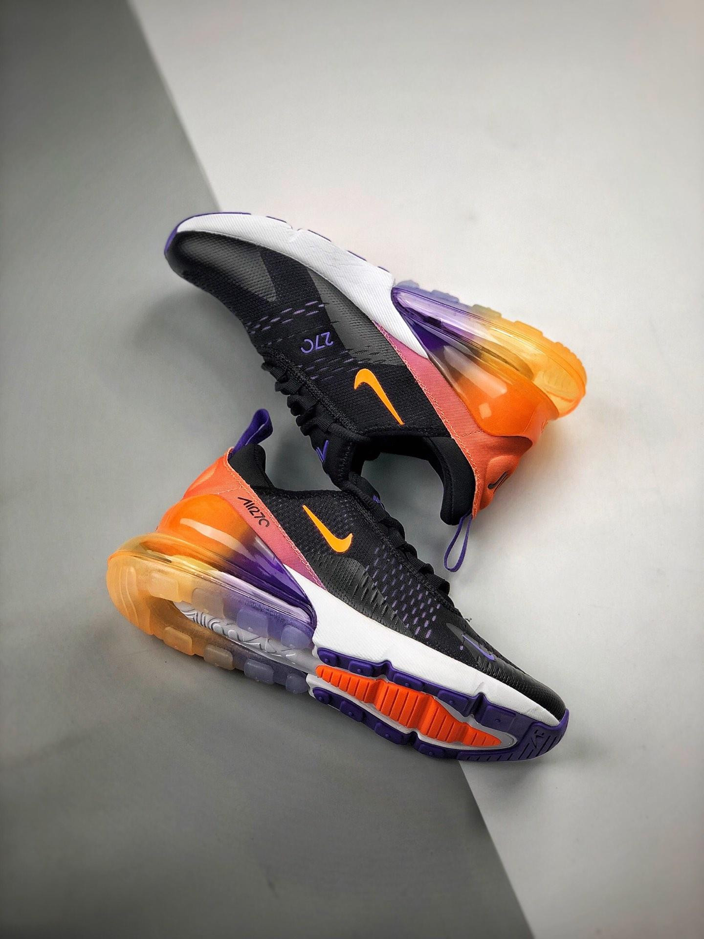 Nike Air Max 270 ‘Phoenix Suns’ Black Purple For Sale