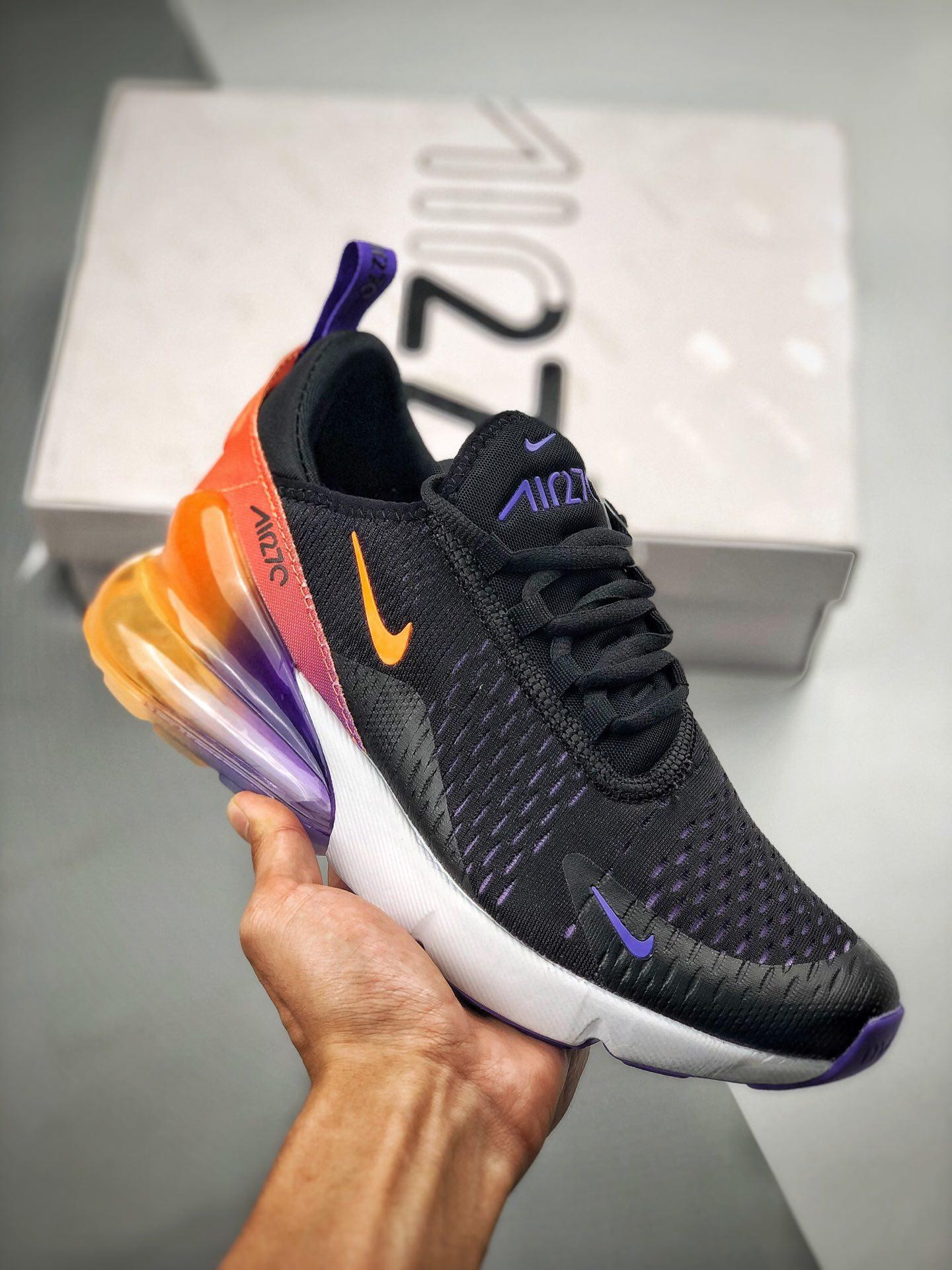 Nike Air Max 270 ‘Phoenix Suns’ Black Purple For Sale