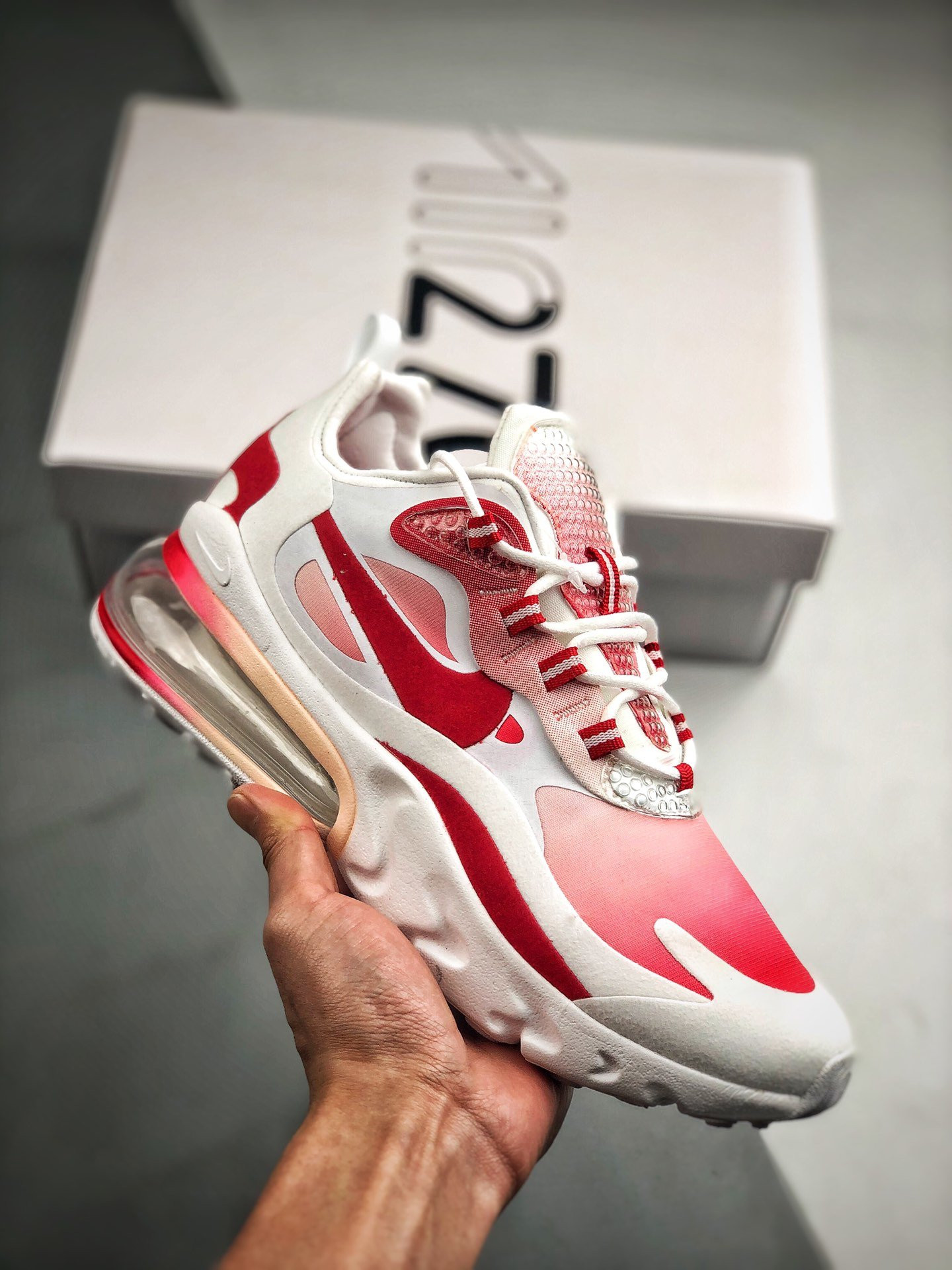 Nike Air Max 270 React “Bubble Wrap” Red Gradients For Sale