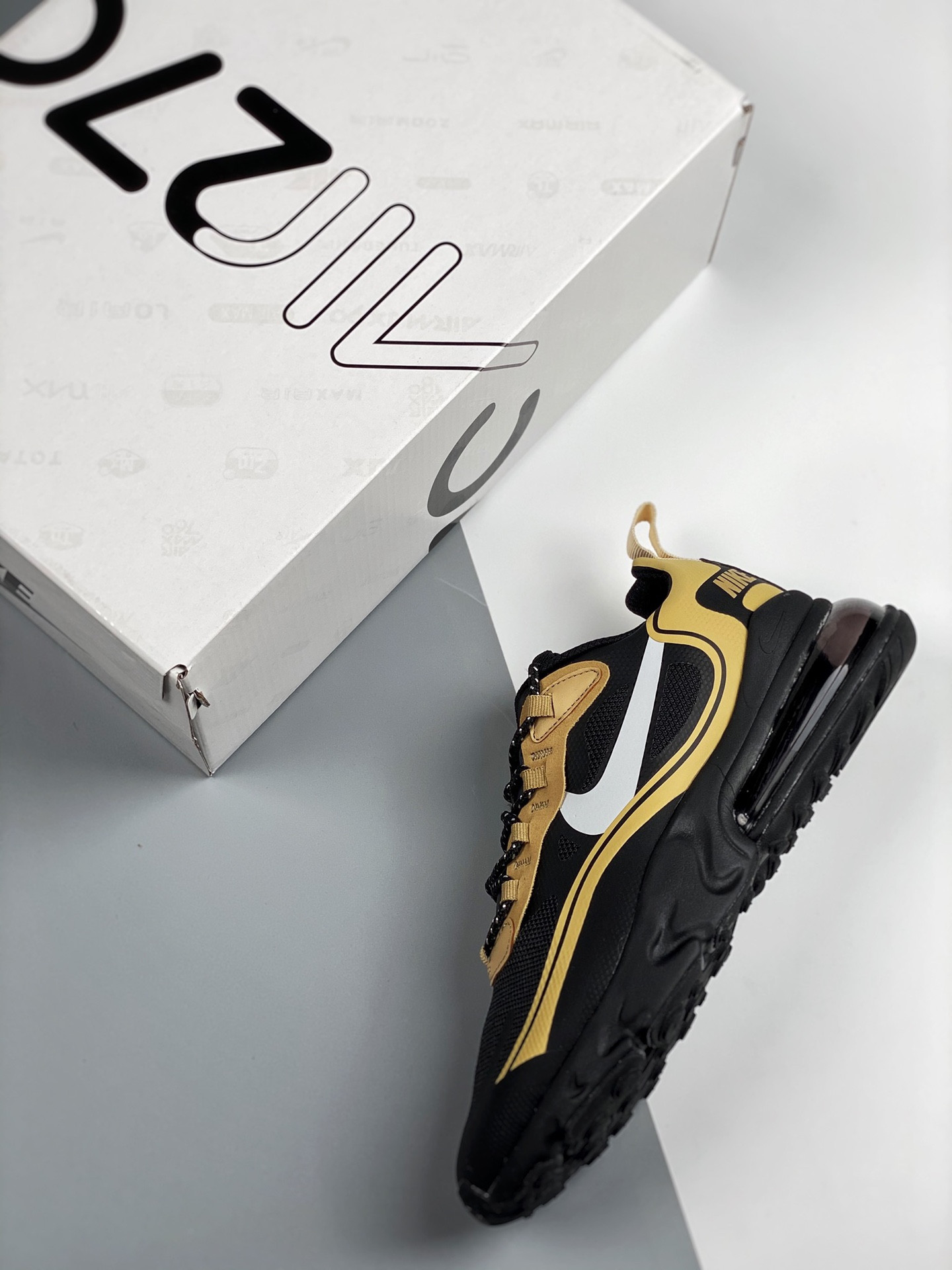 Nike Air Max 270 React “Just Do It” Black Brown For Sale