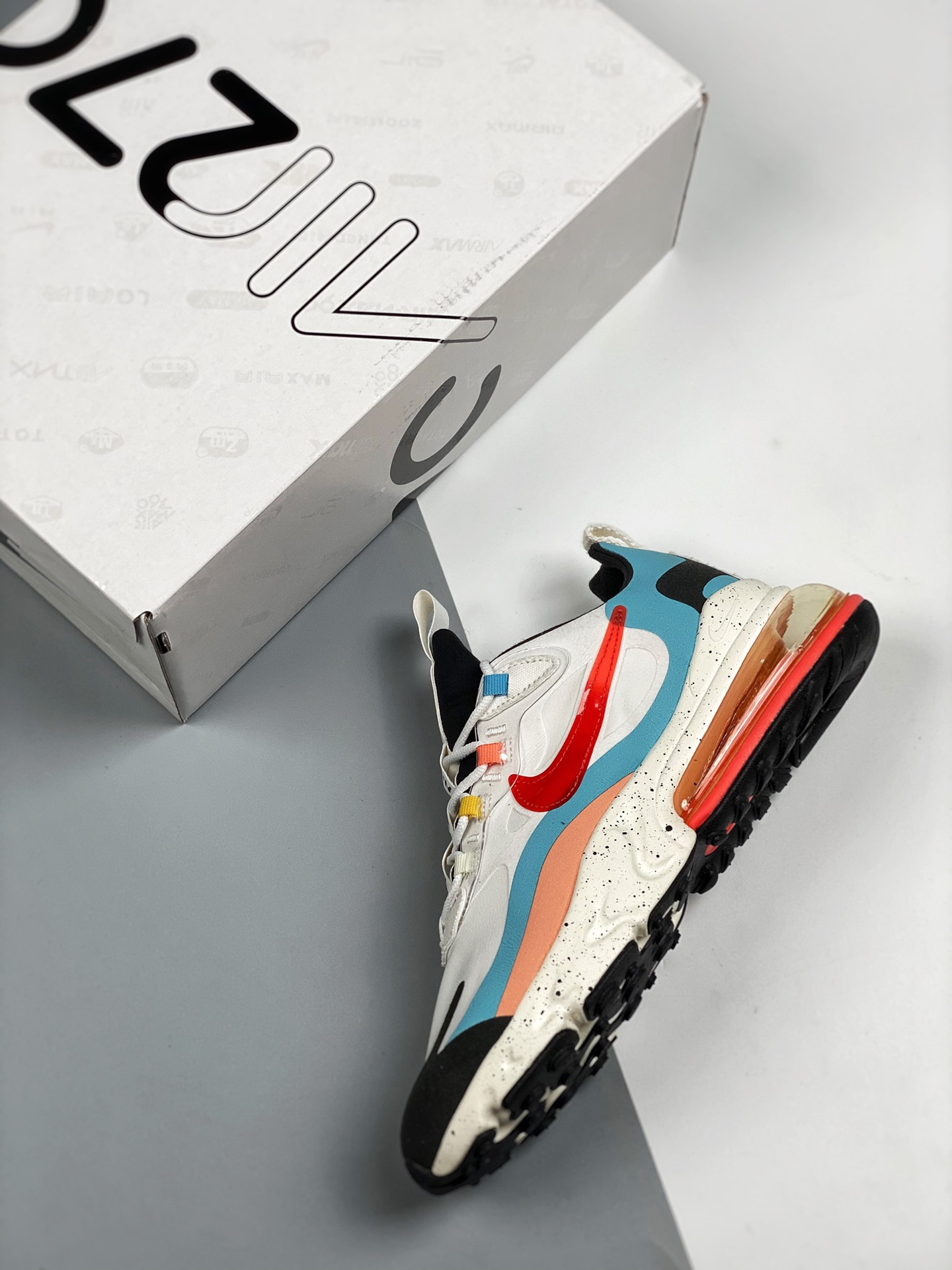 Nike Air Max 270 React “The Future is in the Air” White/Infrared For Sale