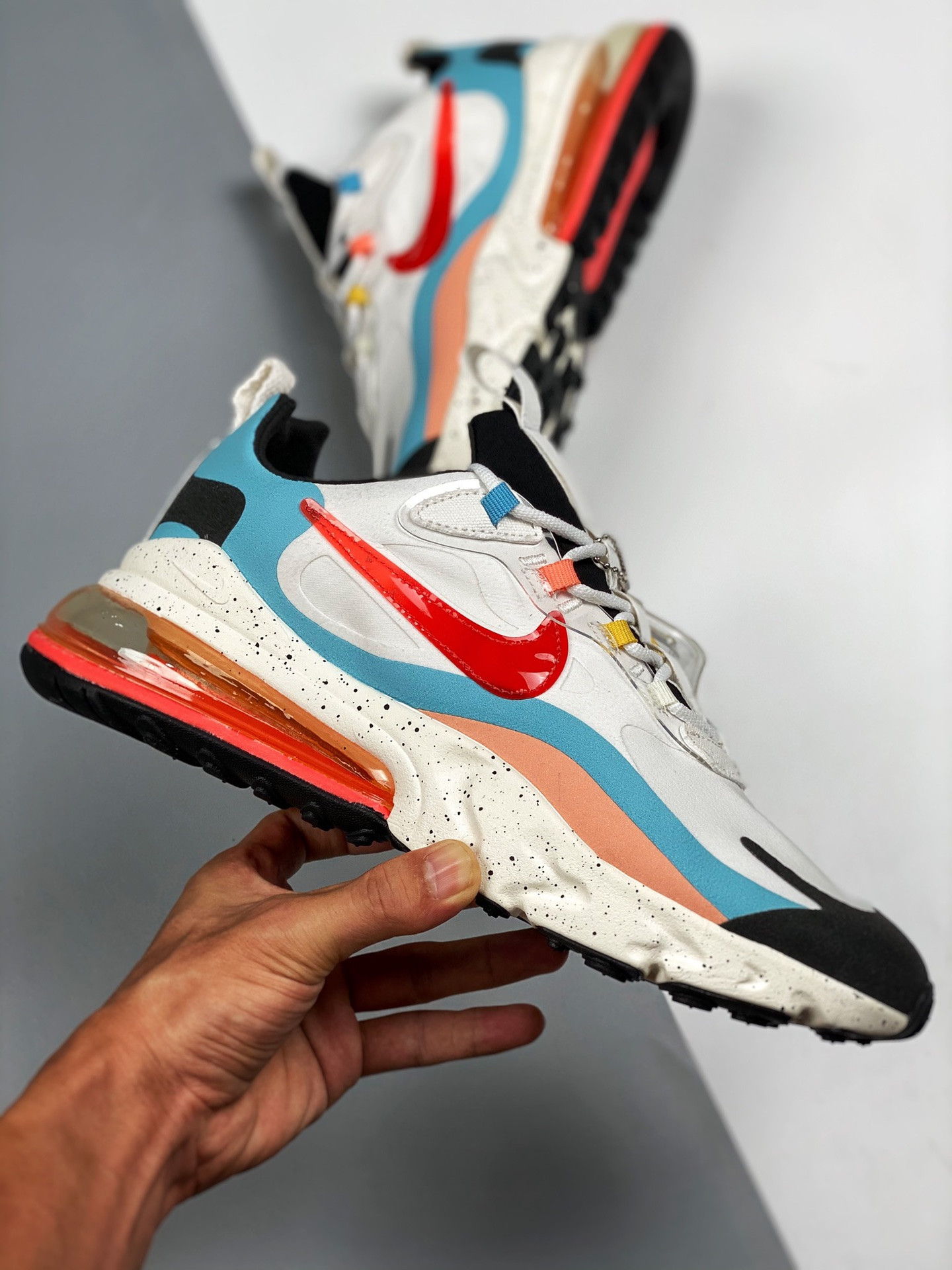 Nike Air Max 270 React “The Future is in the Air” White/Infrared For Sale