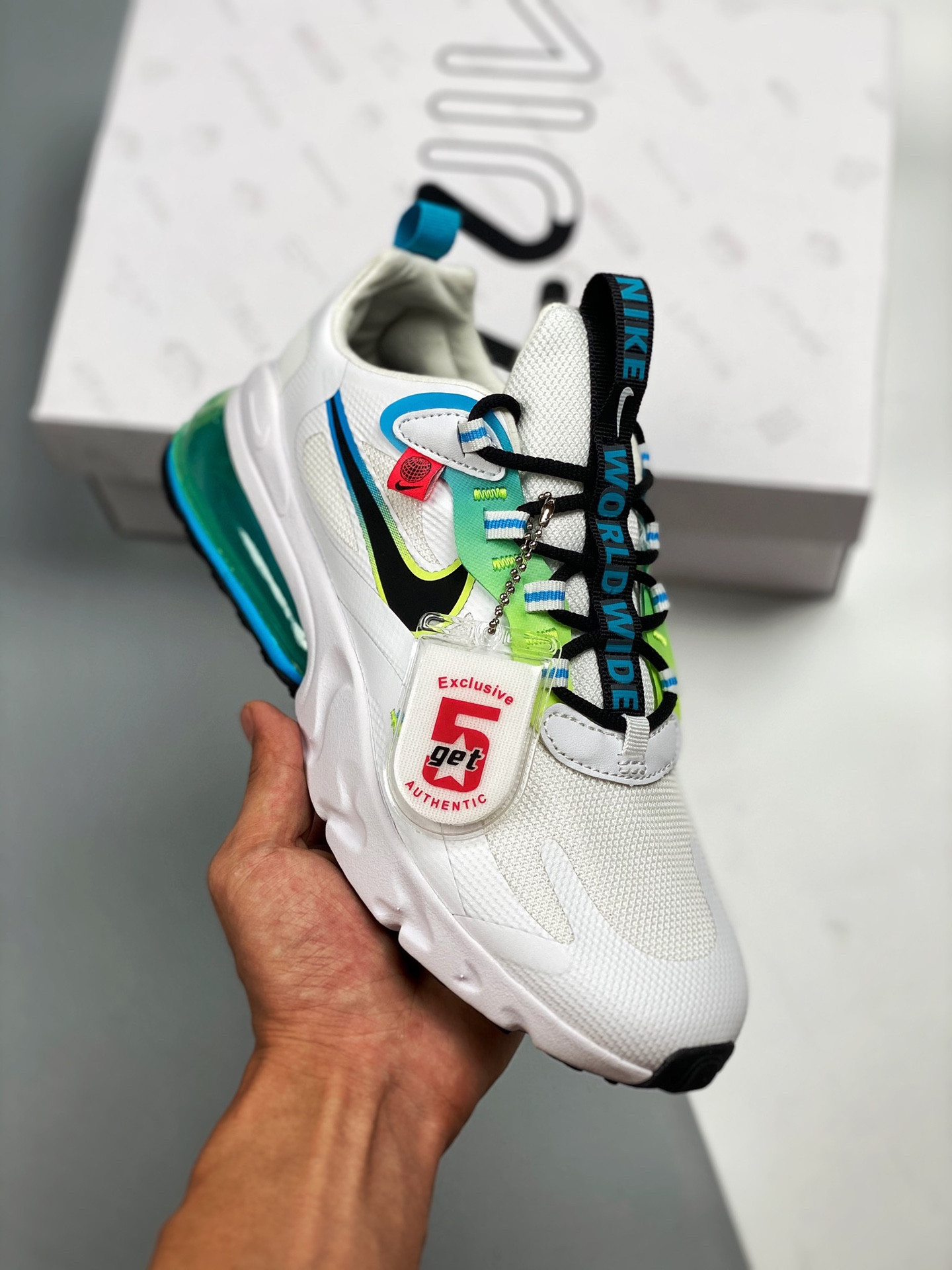 Nike Air Max 270 React “Worldwide” White For Sale