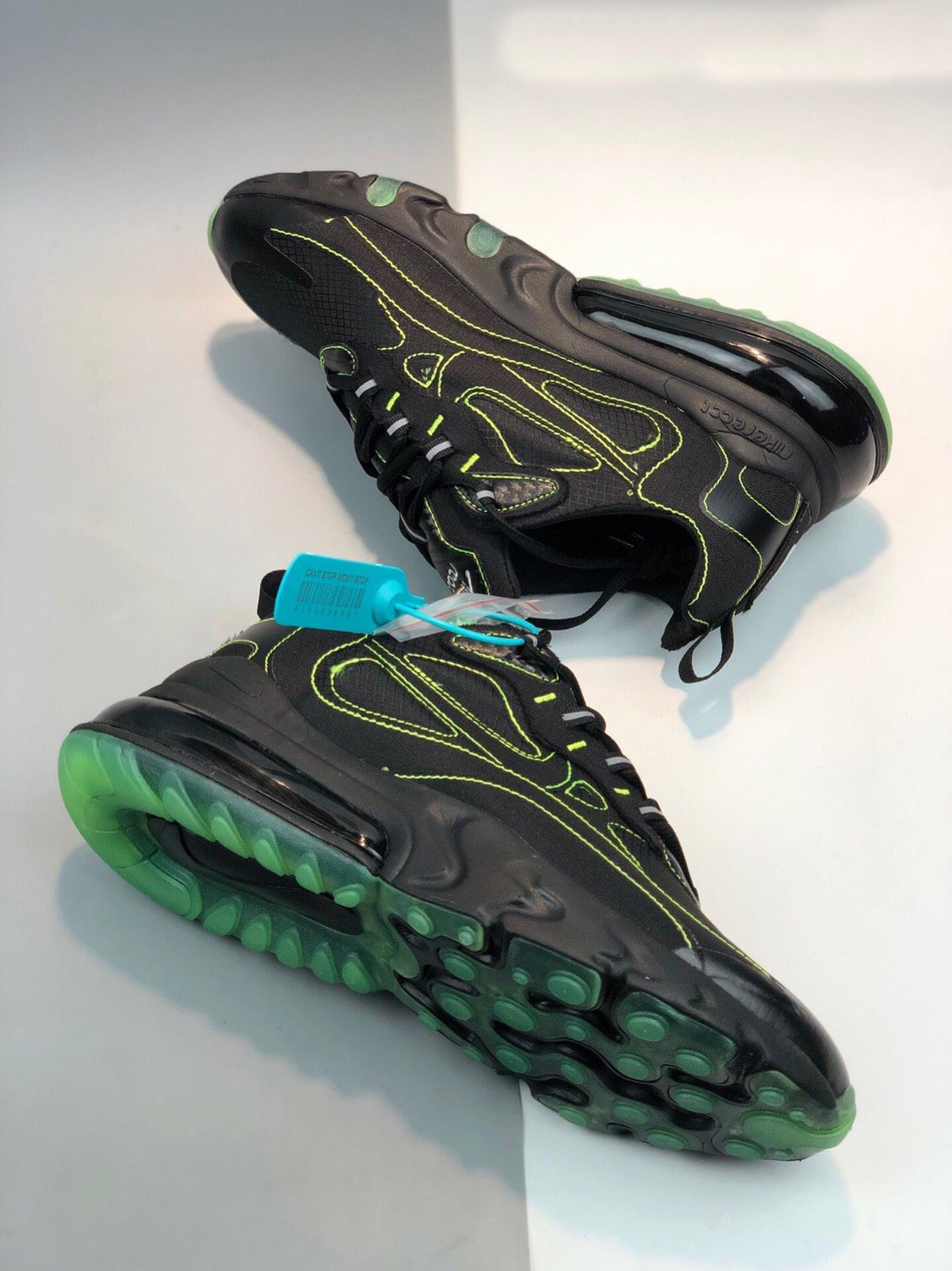 Nike Air Max 270 React Black Electric Green For Sale