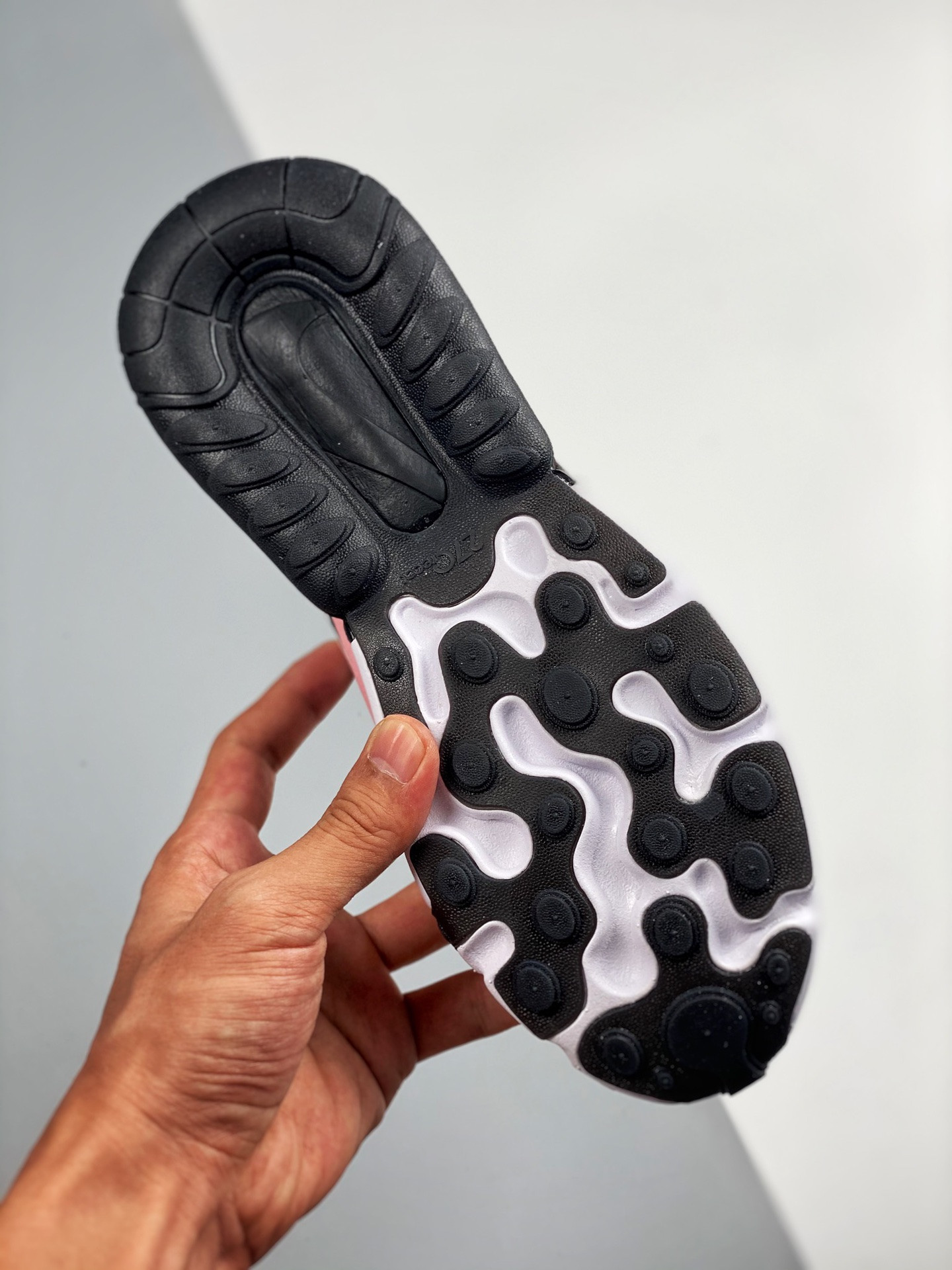 Nike Air Max 270 React Black/White-Bleached Coral-Metallic Gold For Sale