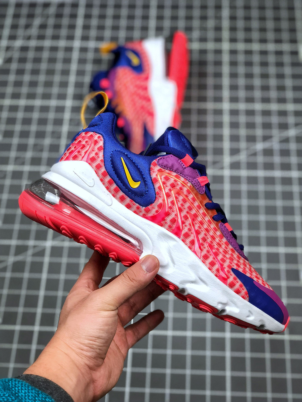 Nike Air Max 270 React Eng Laser Crimson Laser Orange For Sale