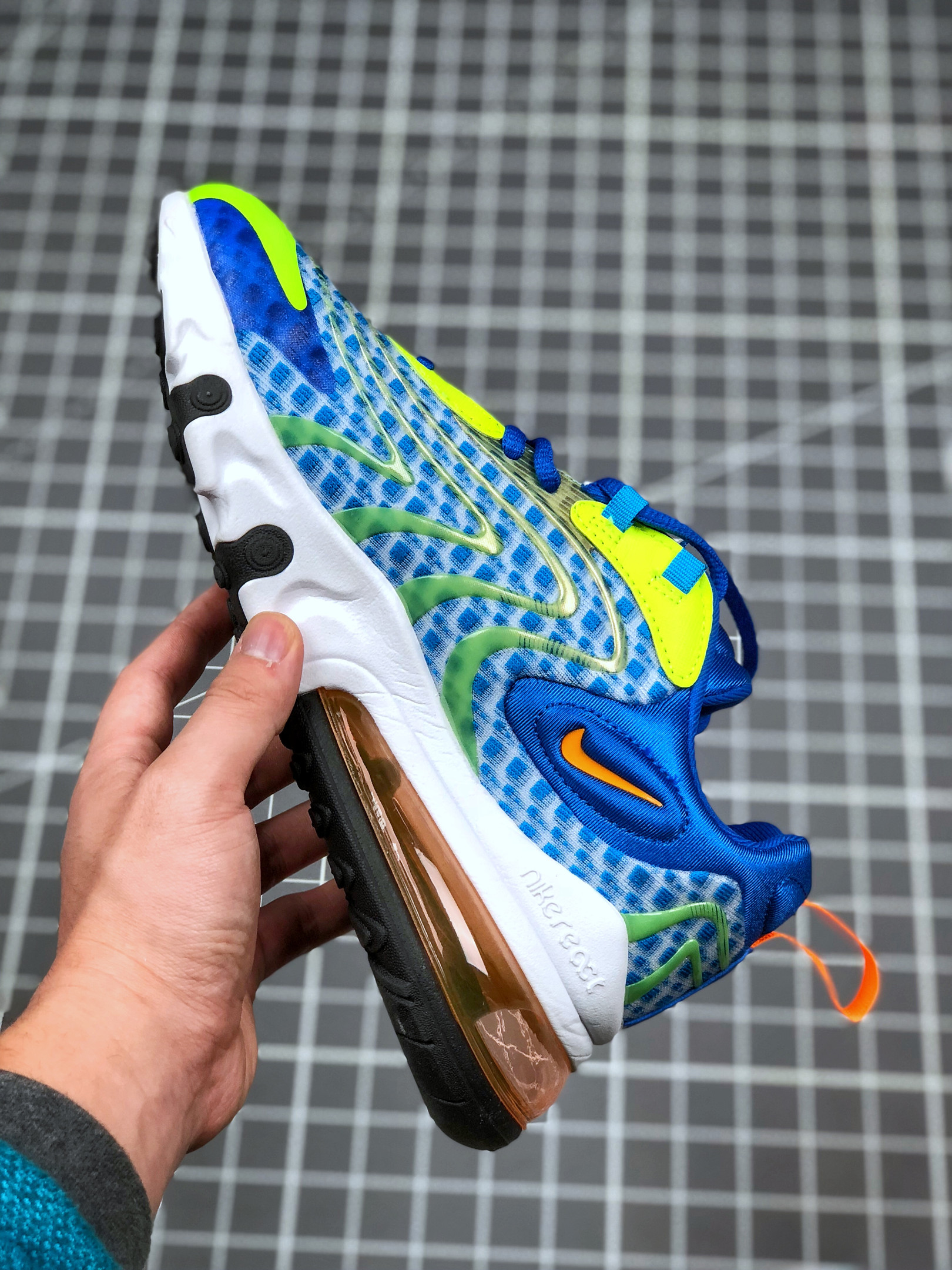 Nike Air Max 270 React ENG V3 Royal Blue/White Yellow For Sale