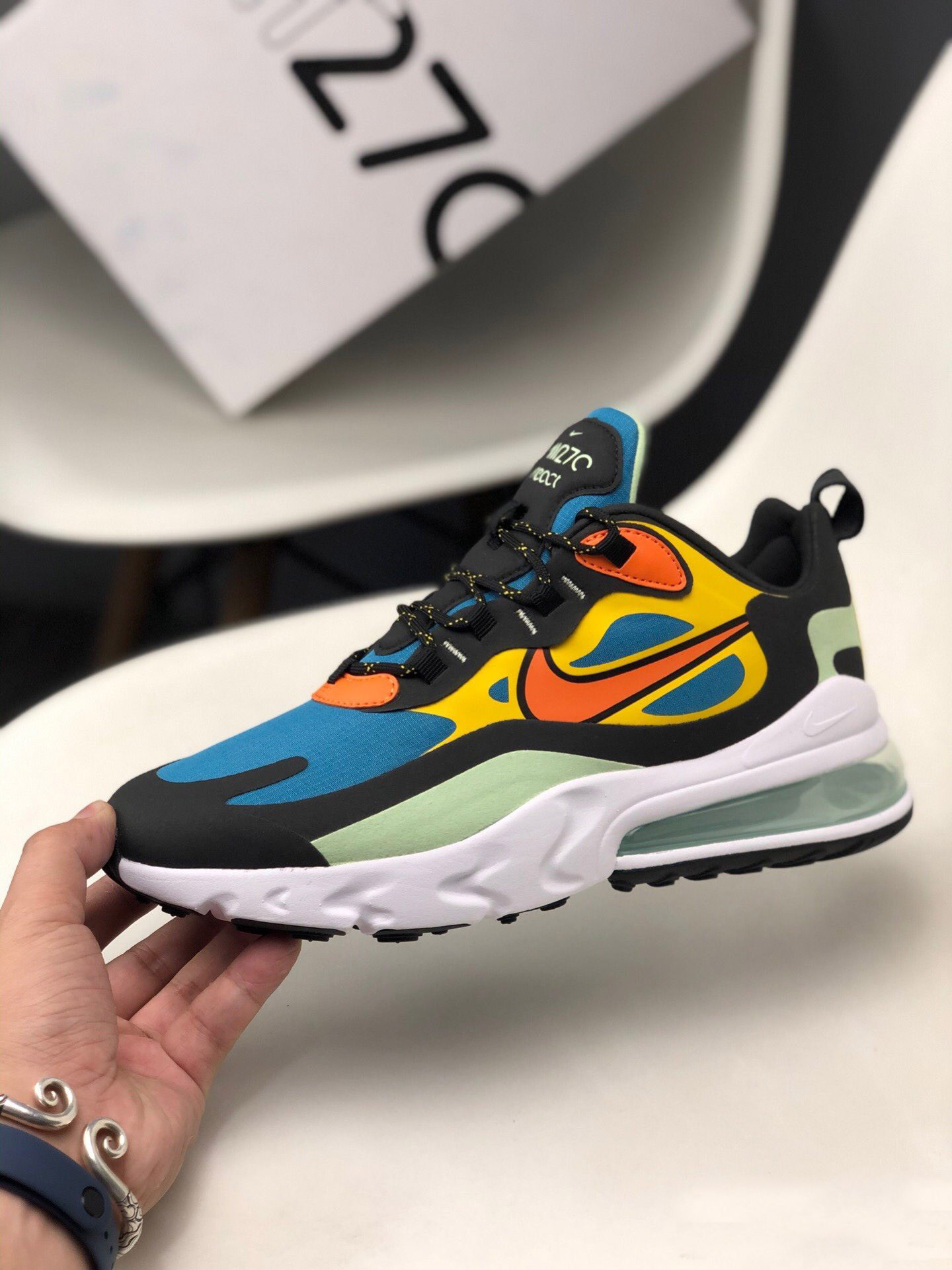 Nike Air Max 270 React Green Abyss/Black-Laser For Sale