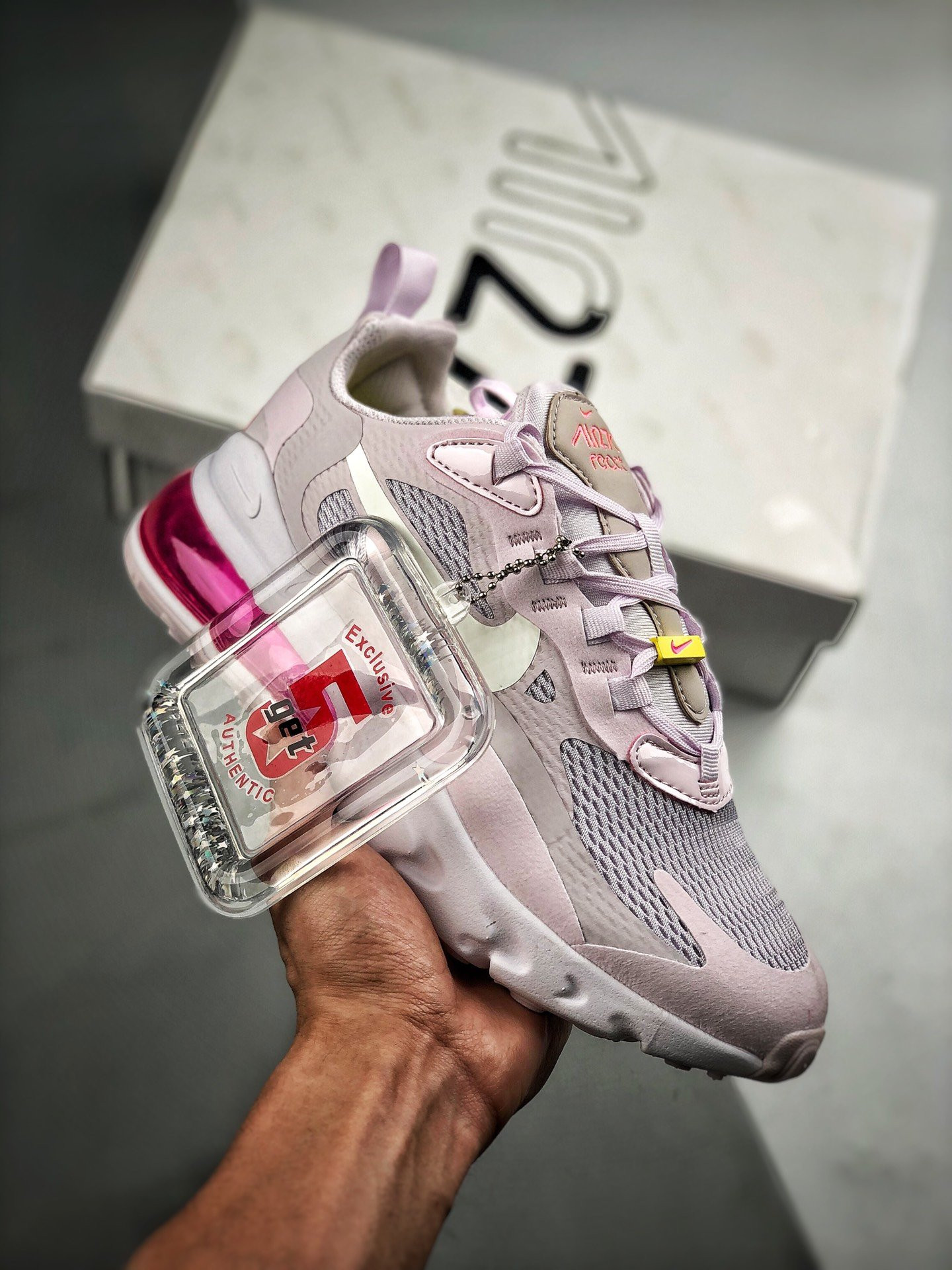 Nike Air Max 270 React Light Violet Digital Pink For Sale
