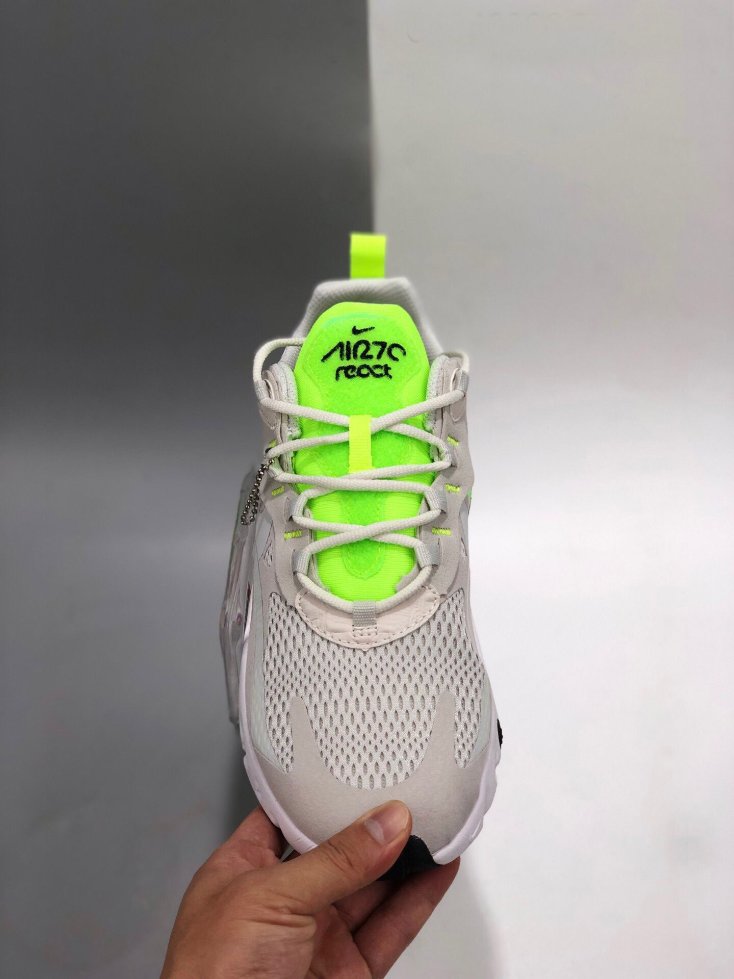 Nike Air Max 270 React Vast Grey/Ghost Green For Sale