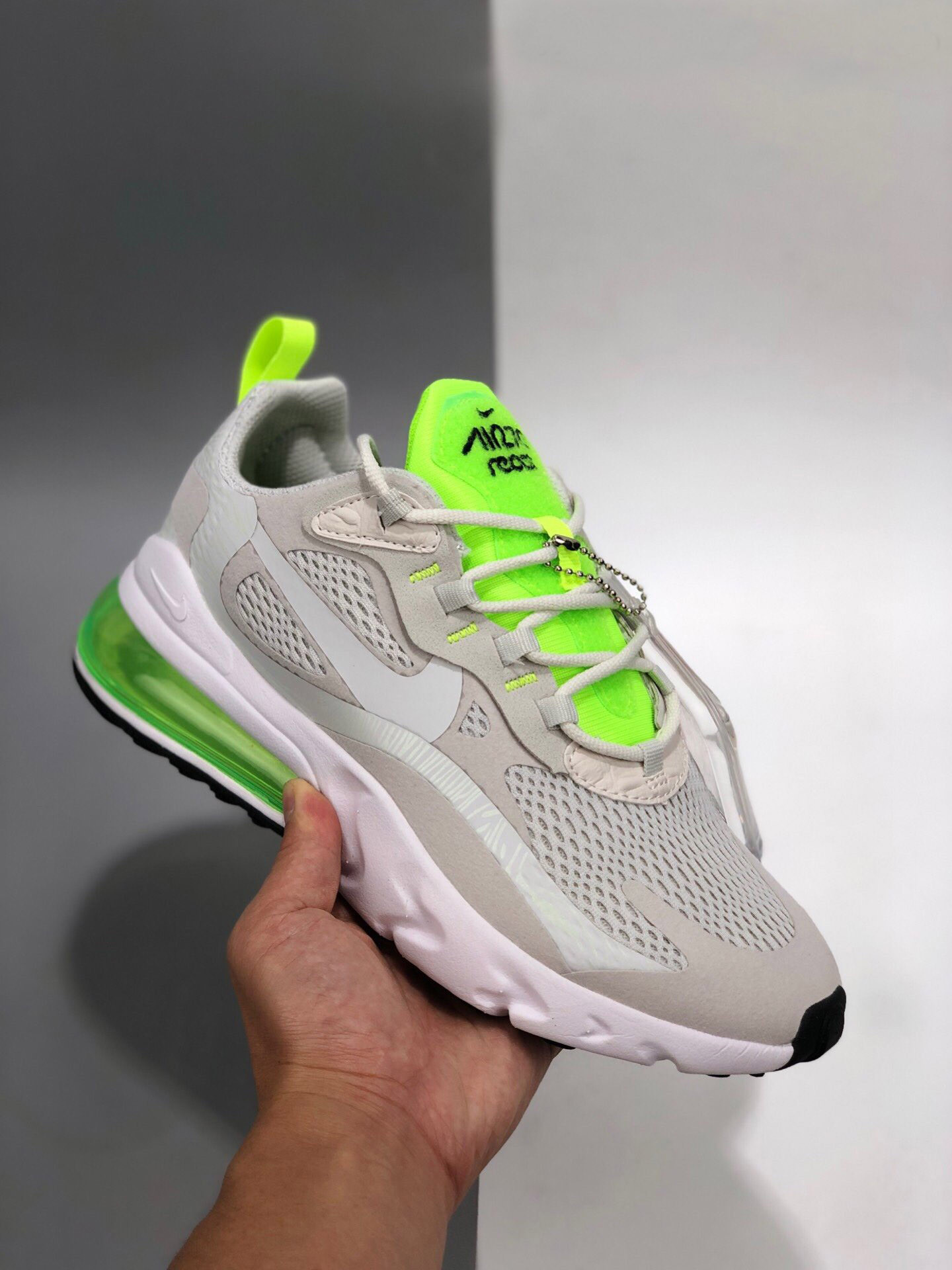 Nike Air Max 270 React Vast Grey/Ghost Green For Sale