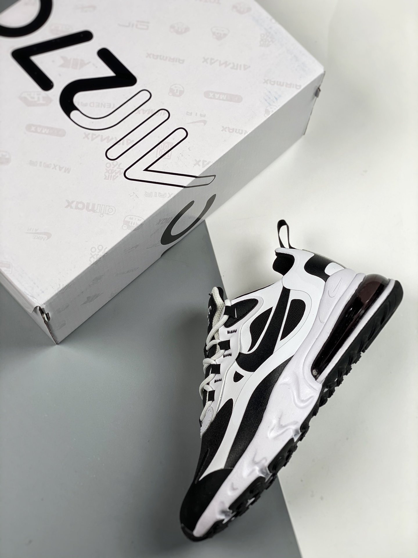 Nike Air Max 270 React ‘White Black’ For Sale
